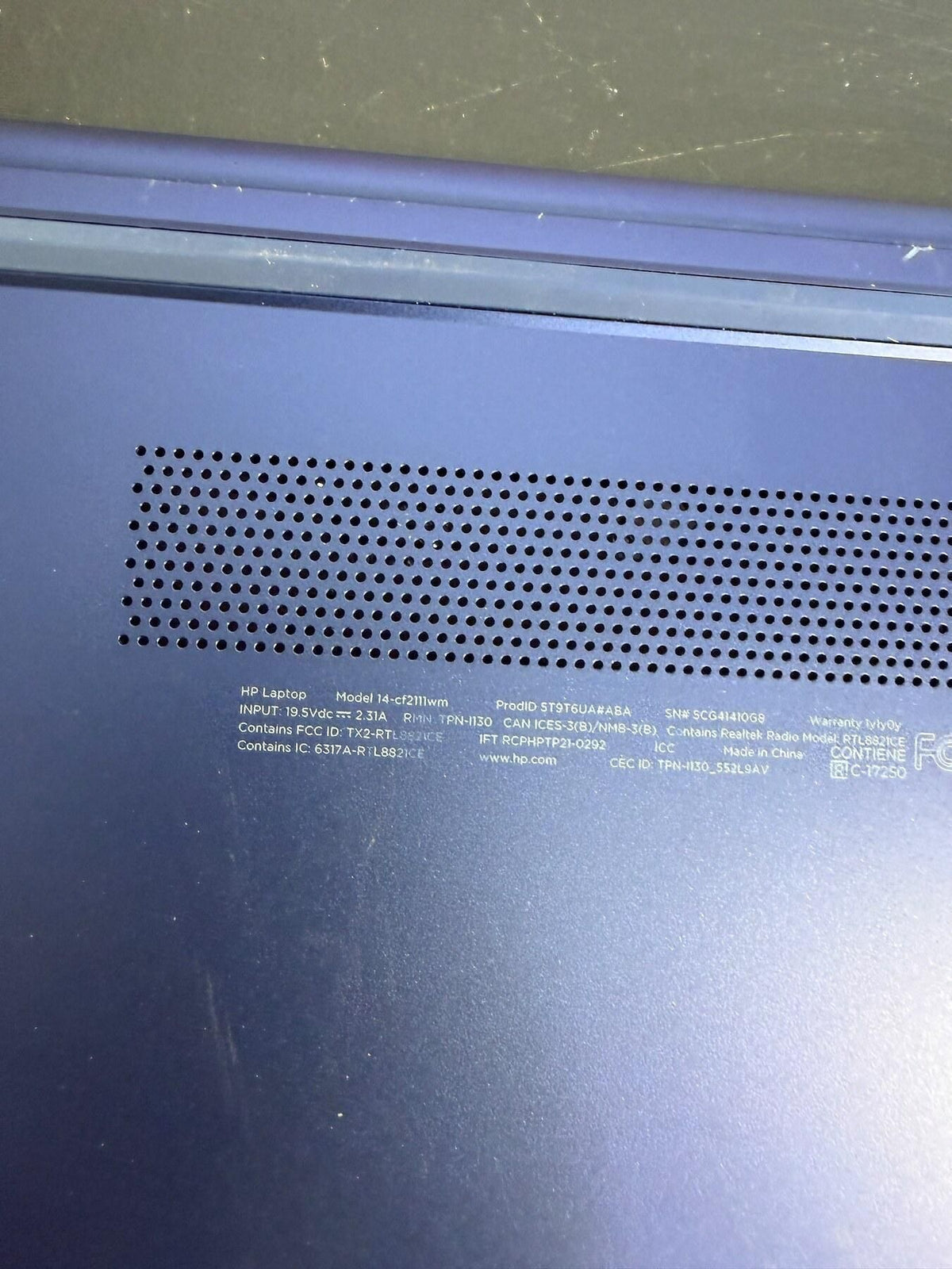 HP 14-cf2111wm Blue Laptop - Untested - Wormhole Thrift