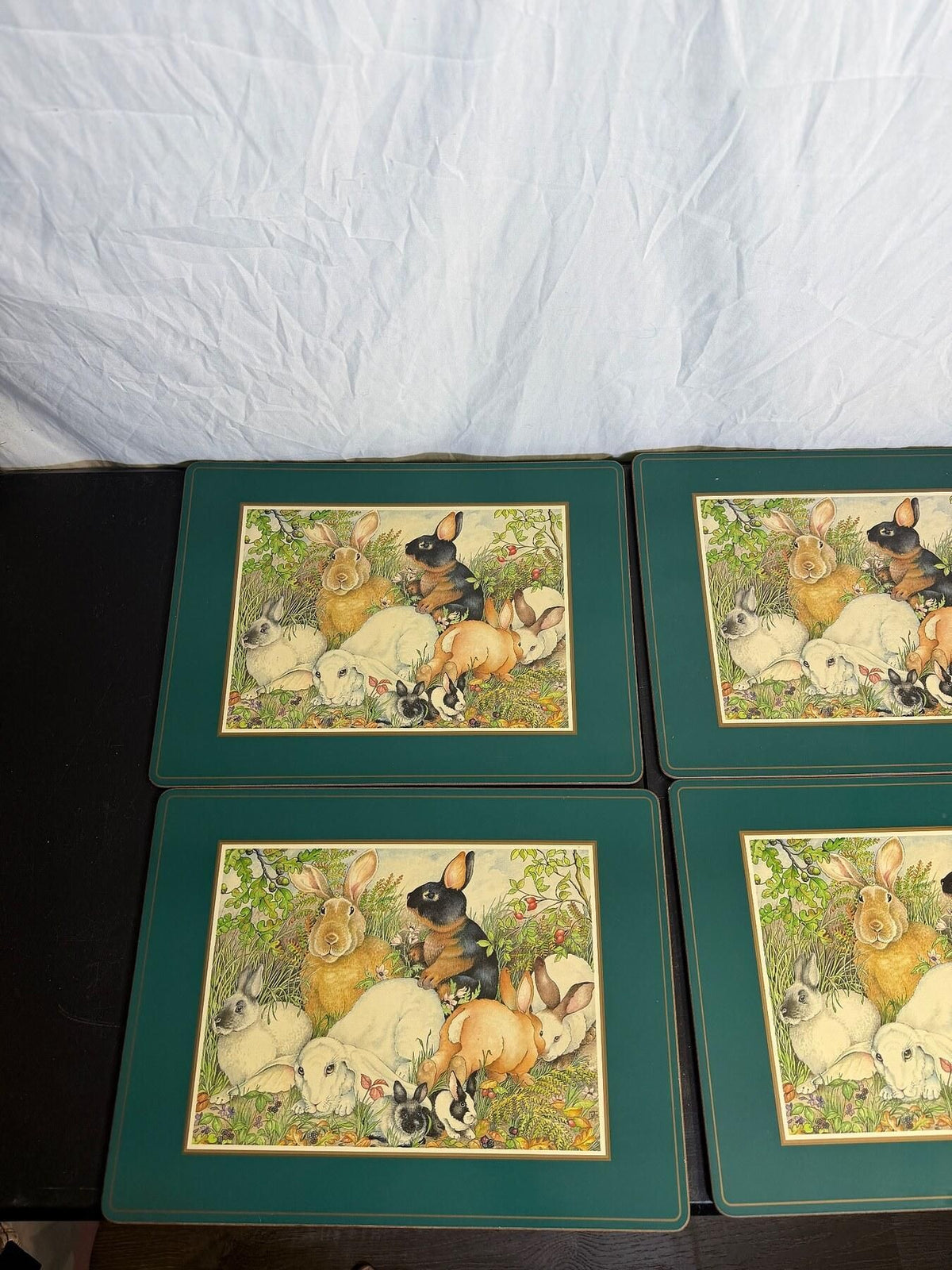 Vintage Pimpernel Rabbit Bunny Placemats Set of 4 Made in England - Wormhole Thrift