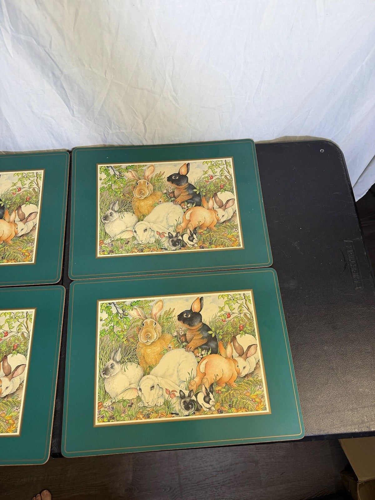 Vintage Pimpernel Rabbit Bunny Placemats Set of 4 Made in England - Wormhole Thrift