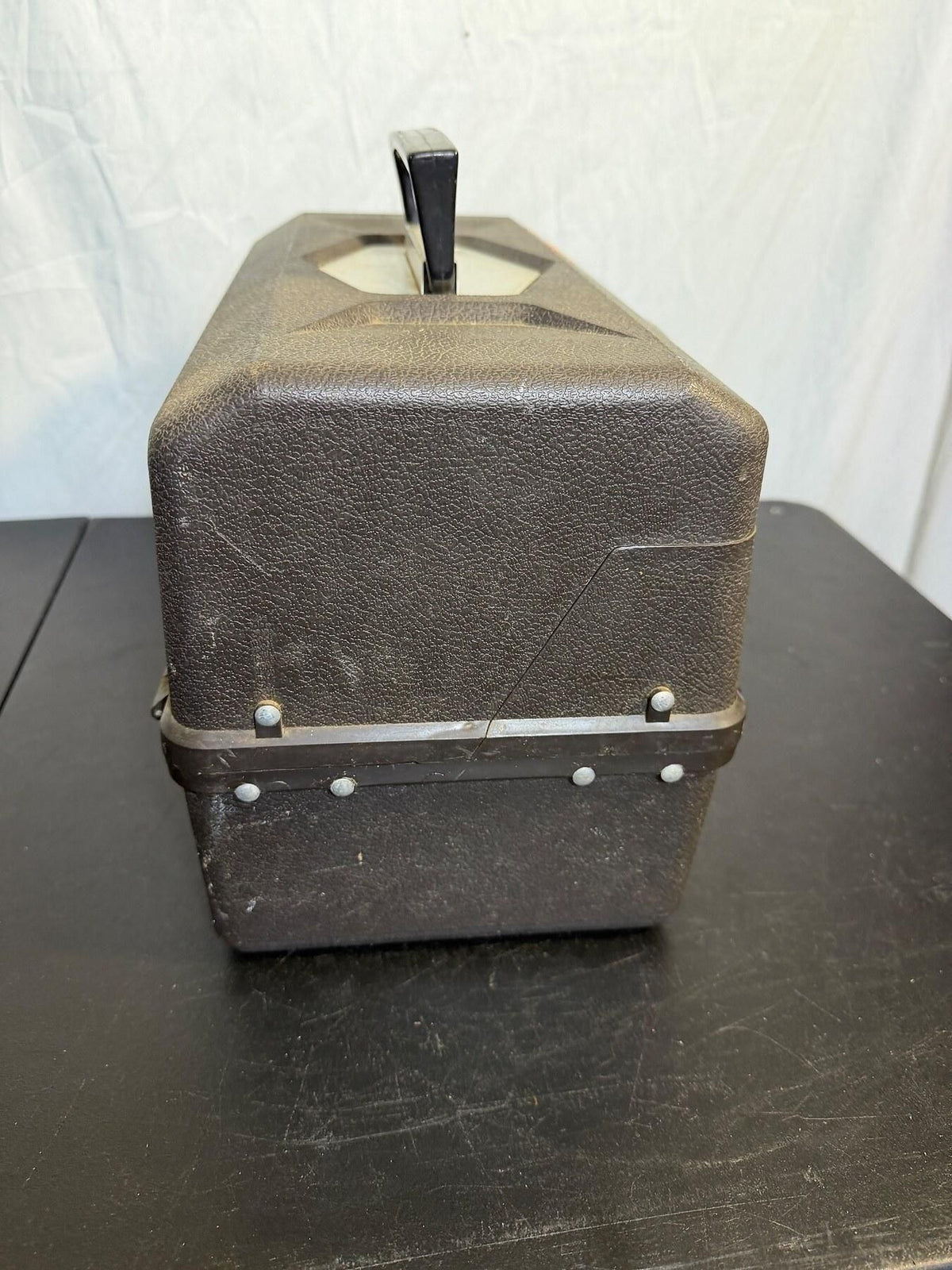 Vintage Justrite Quality 34622 Plastic Cantilever Tackle Box - Wormhole Thrift