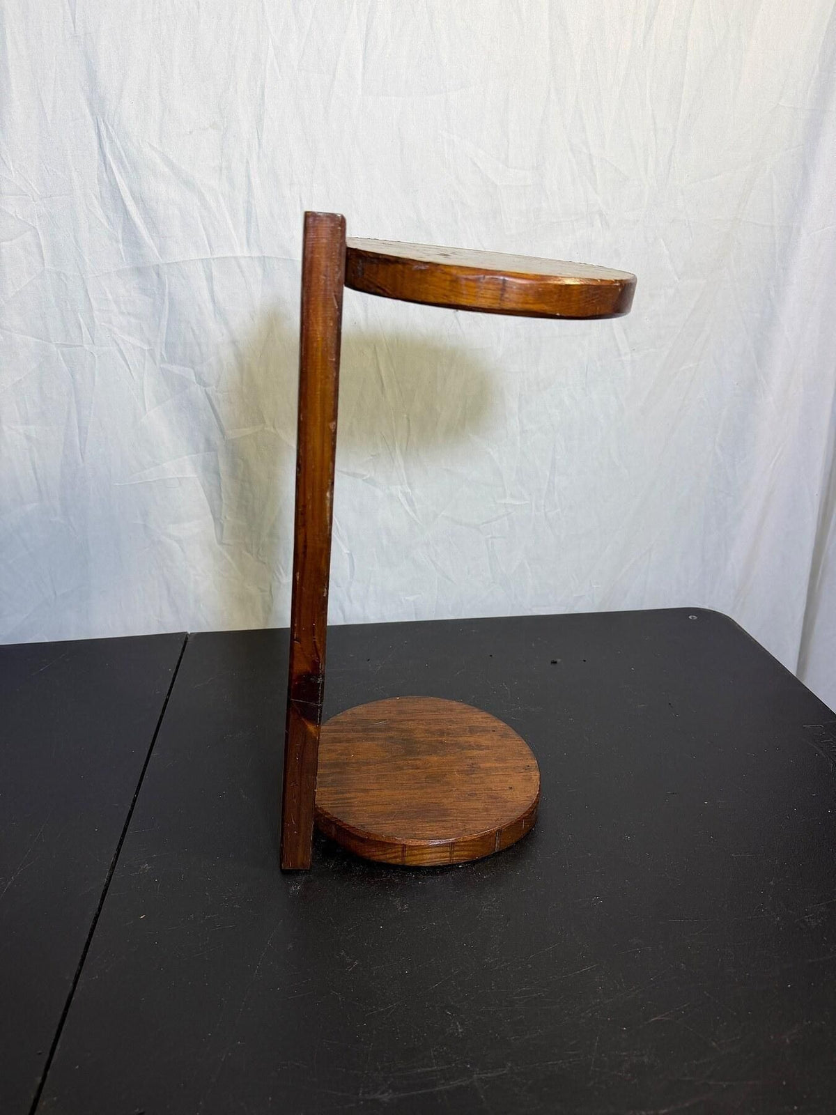 Vintage Dark Wood Bookend or Small Display Stand - Wormhole Thrift