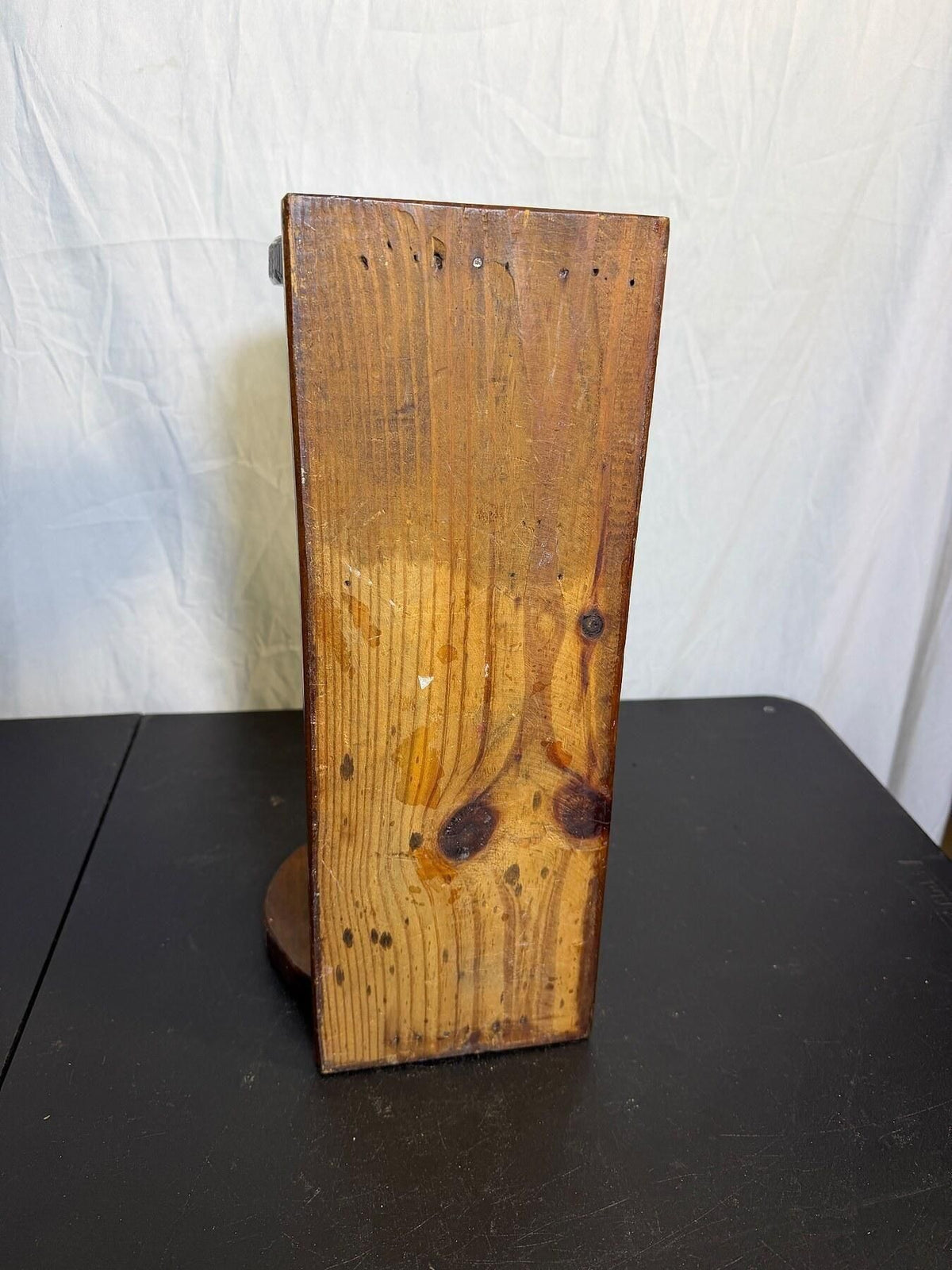 Vintage Dark Wood Bookend or Small Display Stand - Wormhole Thrift