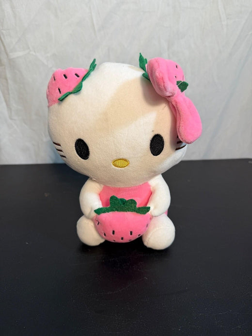 Hello Kitty Strawberry Pink Plush Stuffed Animal Toy - Wormhole Thrift