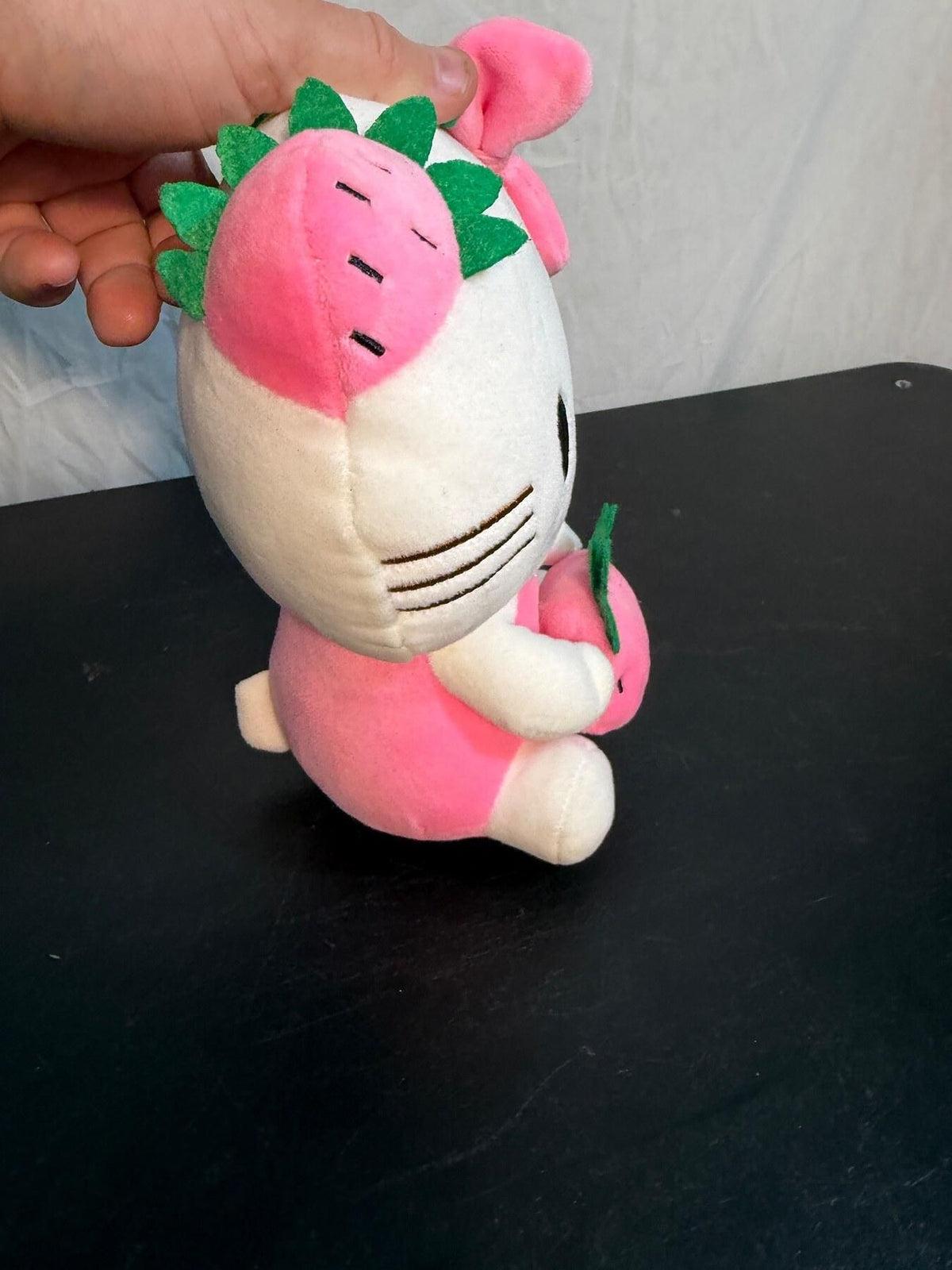 Hello Kitty Strawberry Pink Plush Stuffed Animal Toy - Wormhole Thrift