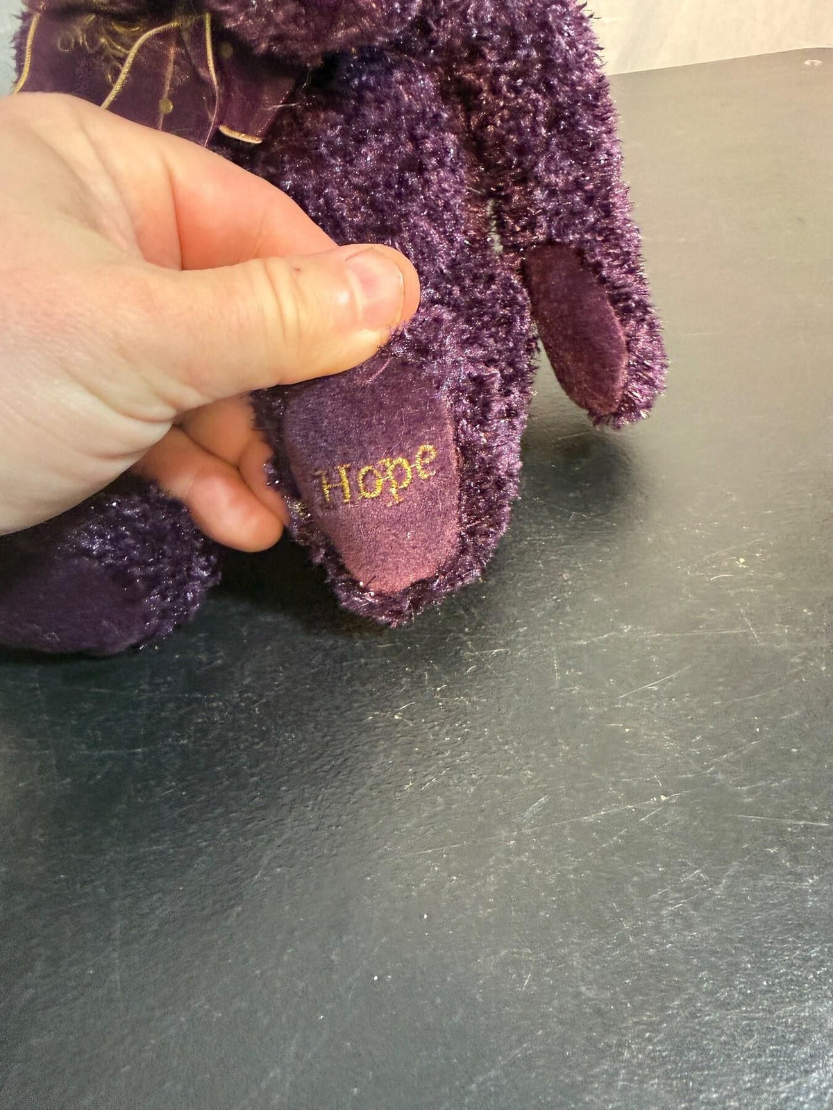 GUND Christmas Wishes Purple Hope Teddy Bear Plush Toy 56061 - Wormhole Thrift