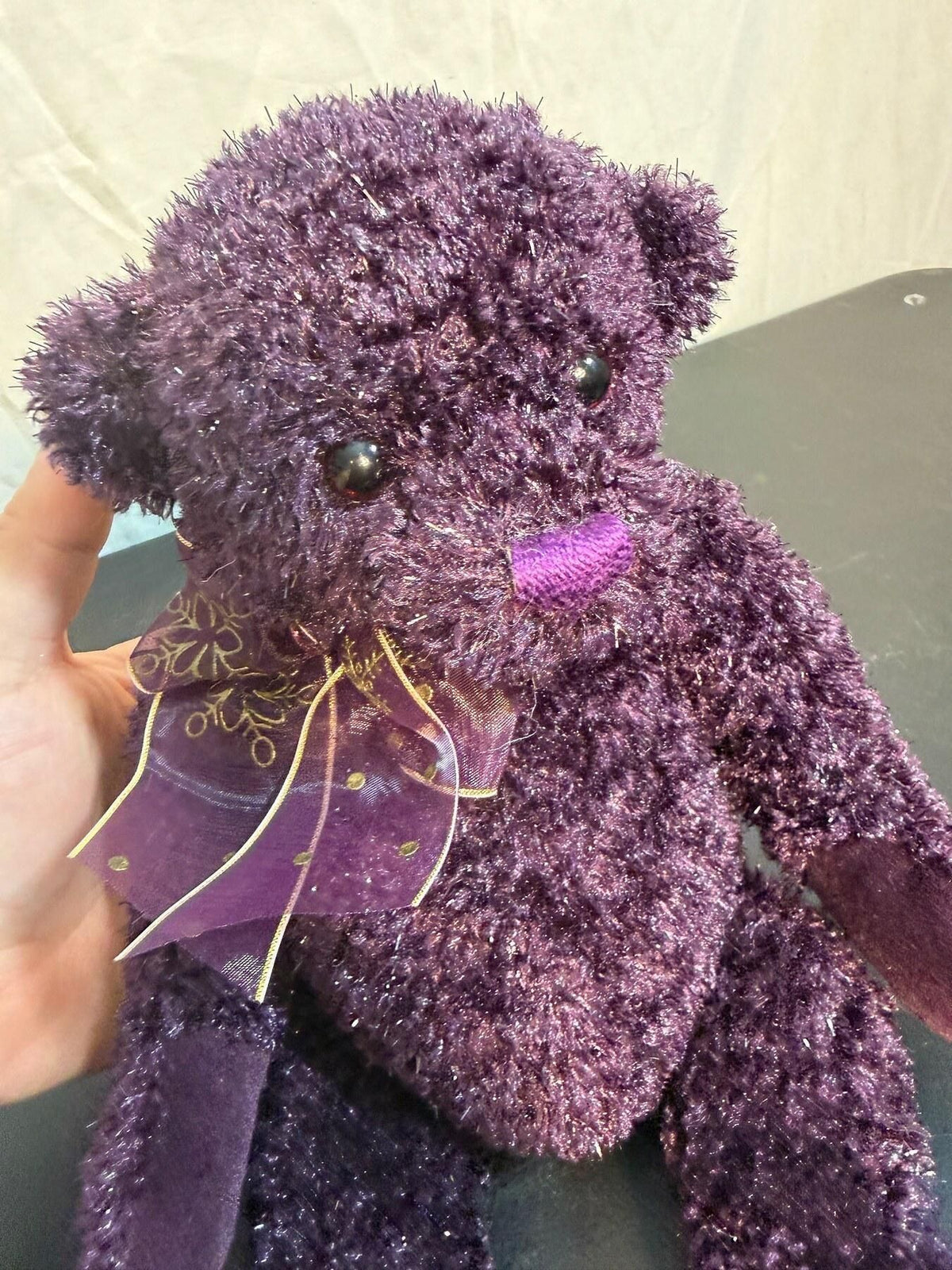 GUND Christmas Wishes Purple Hope Teddy Bear Plush Toy 56061 - Wormhole Thrift
