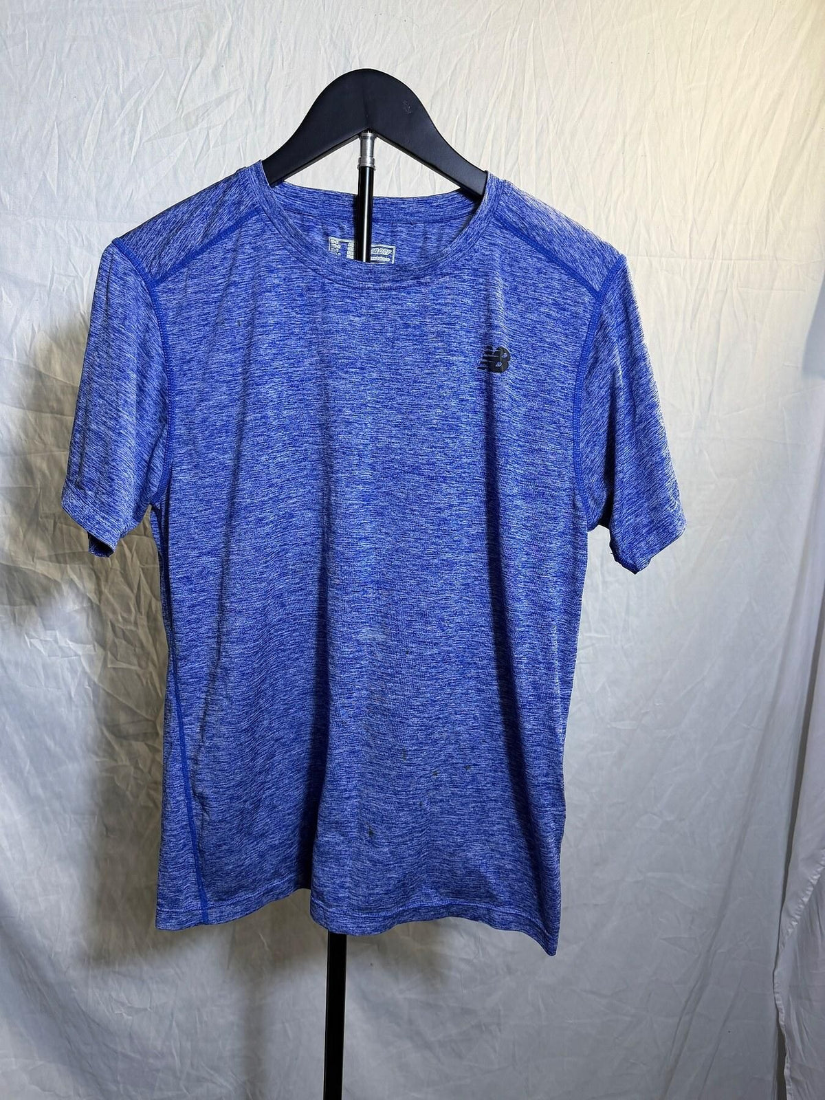 New Balance Men's M Blue Heather NB DRY Athletic T-Shirt - Wormhole Thrift