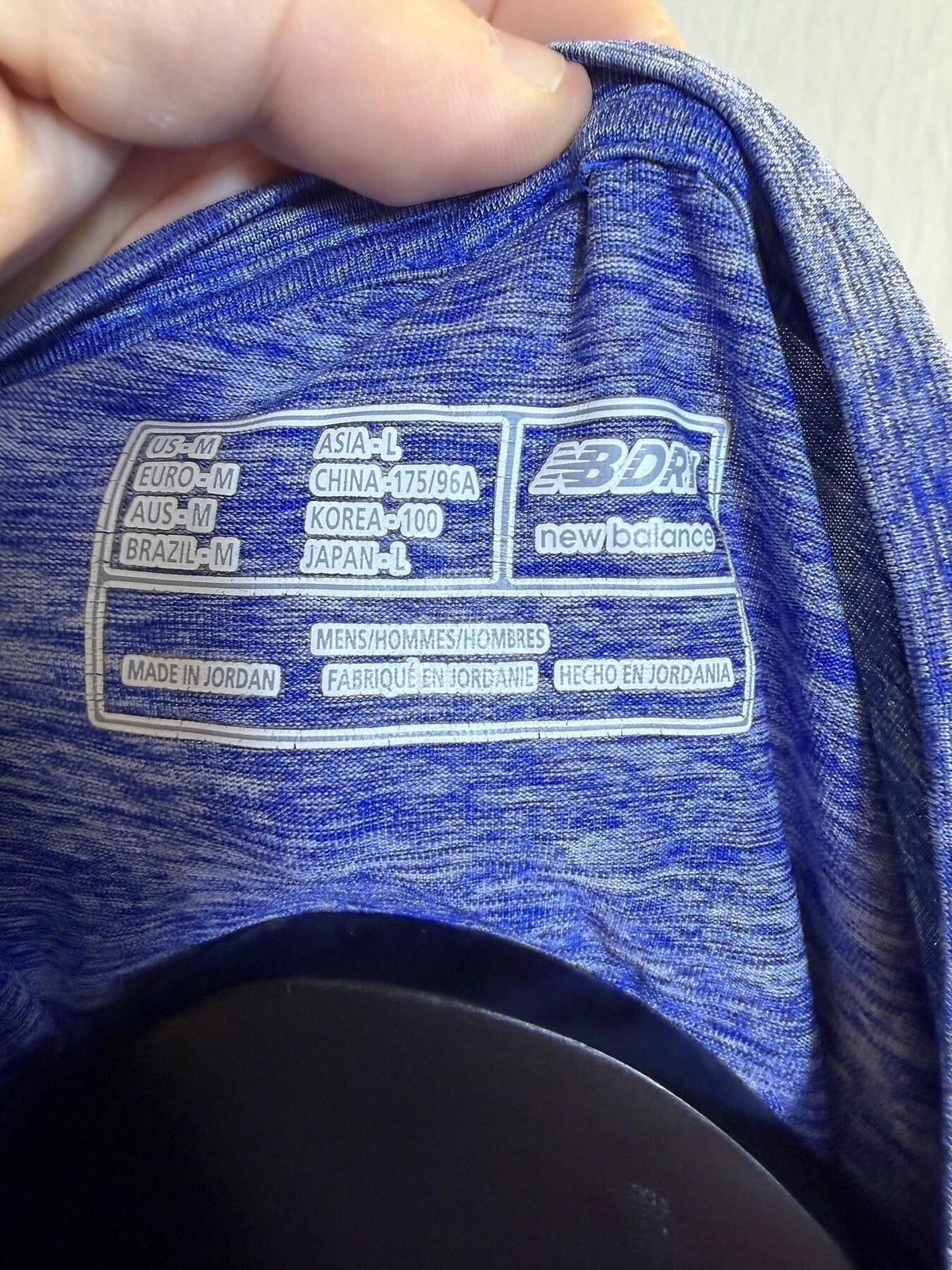 New Balance Men's M Blue Heather NB DRY Athletic T-Shirt - Wormhole Thrift