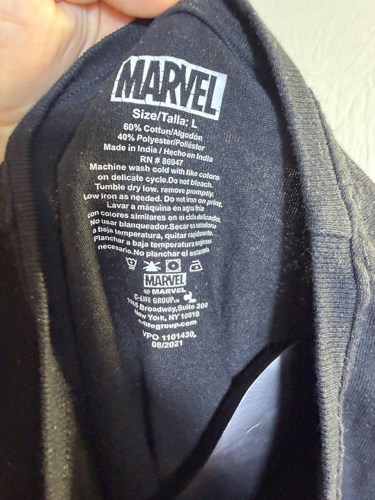 Marvel Comics Avengers Team Up Black T-Shirt Men's Size L - Wormhole Thrift