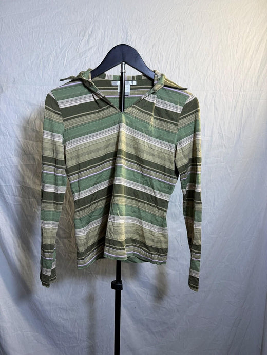 Nike Golf Women's Striped Long Sleeve Collared V-Neck Top Size S - Wormhole Thrift