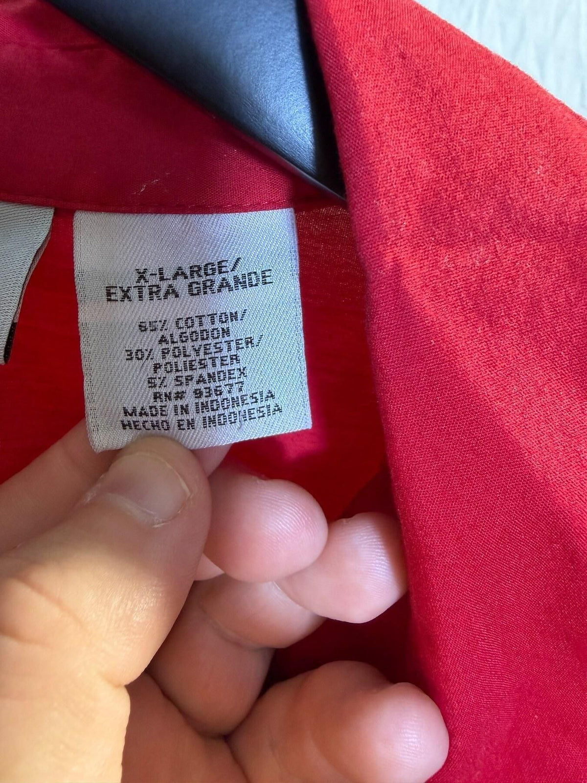 Worthington Women's Red Stretch Button-Up Shirt X-Large - Wormhole Thrift