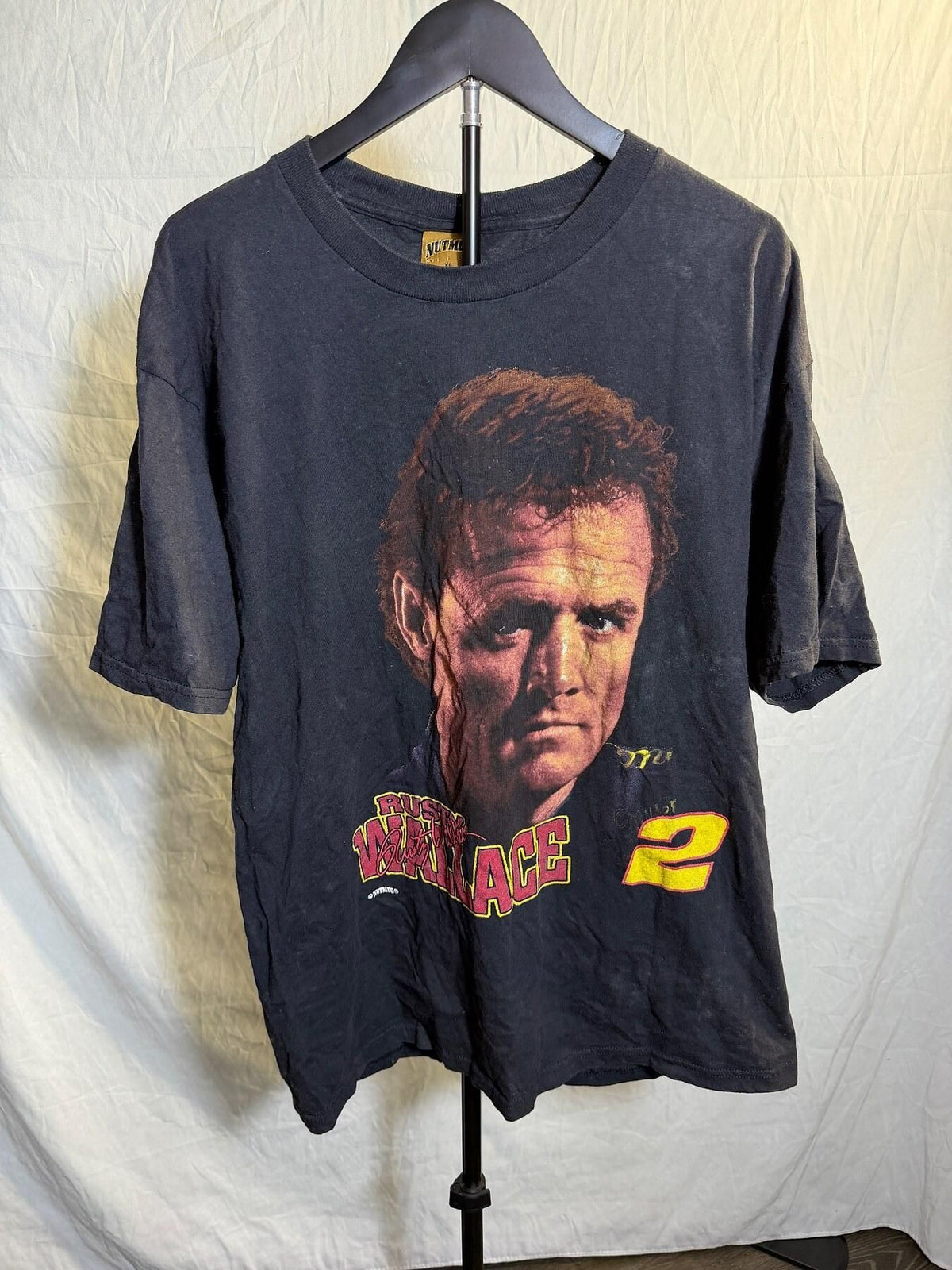 Vintage Nutmeg Rusty Wallace NASCAR #2 T-Shirt Men's XL - Wormhole Thrift