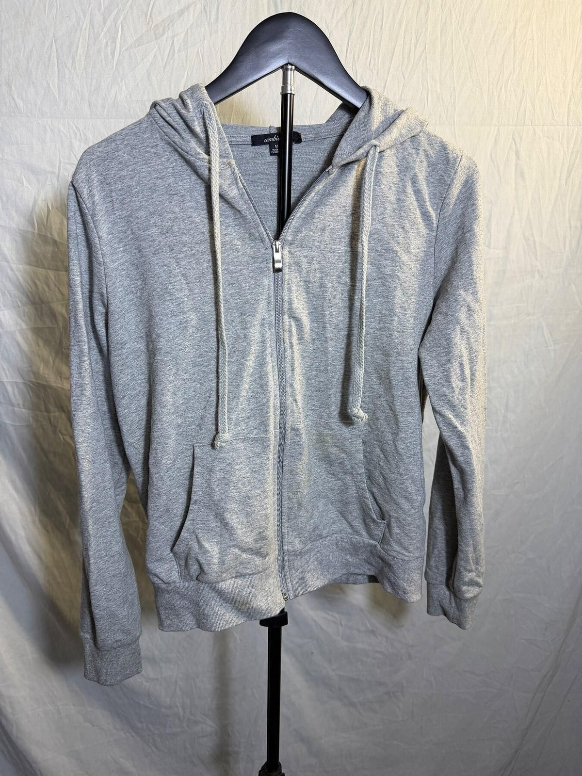 Ambiance Women's Grey Full Zip Hoodie Size M - Wormhole Thrift