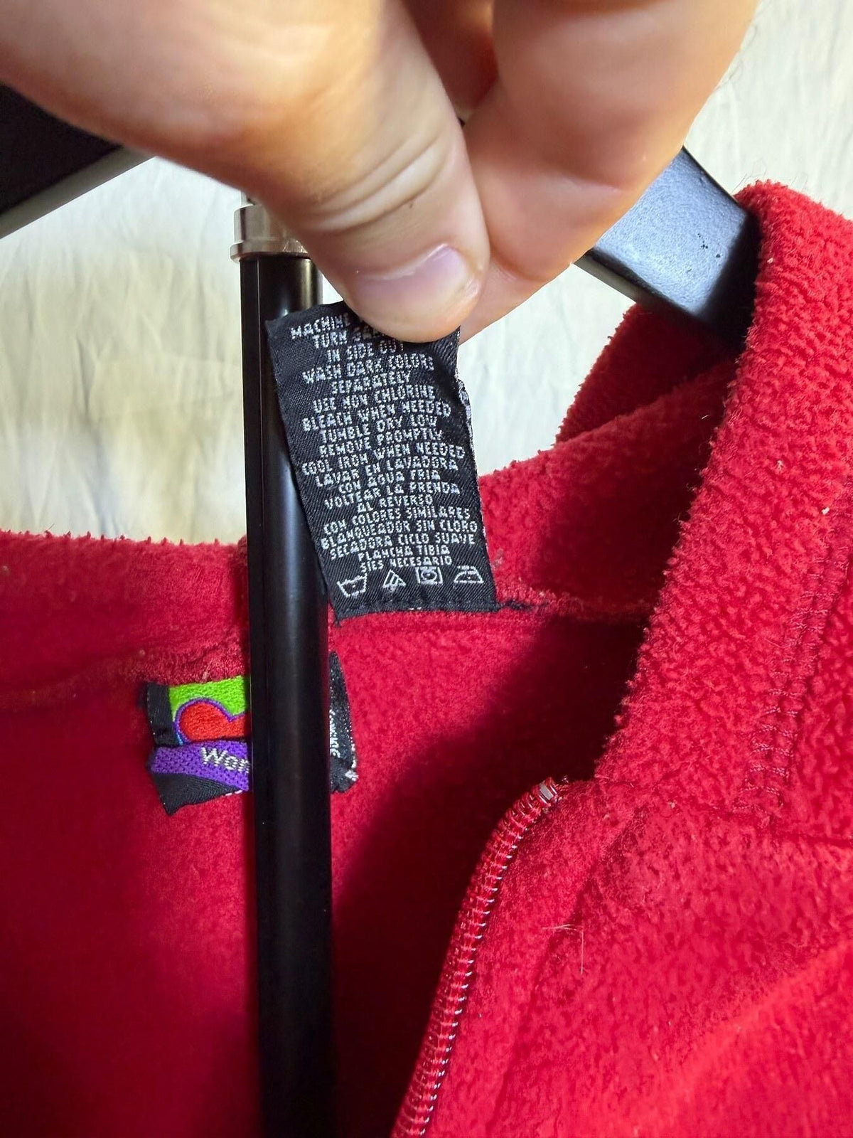 Vintage Mickey Unlimited Red Fleece Quarter Zip Hoodie Women's 26W/28W Plus - Wormhole Thrift