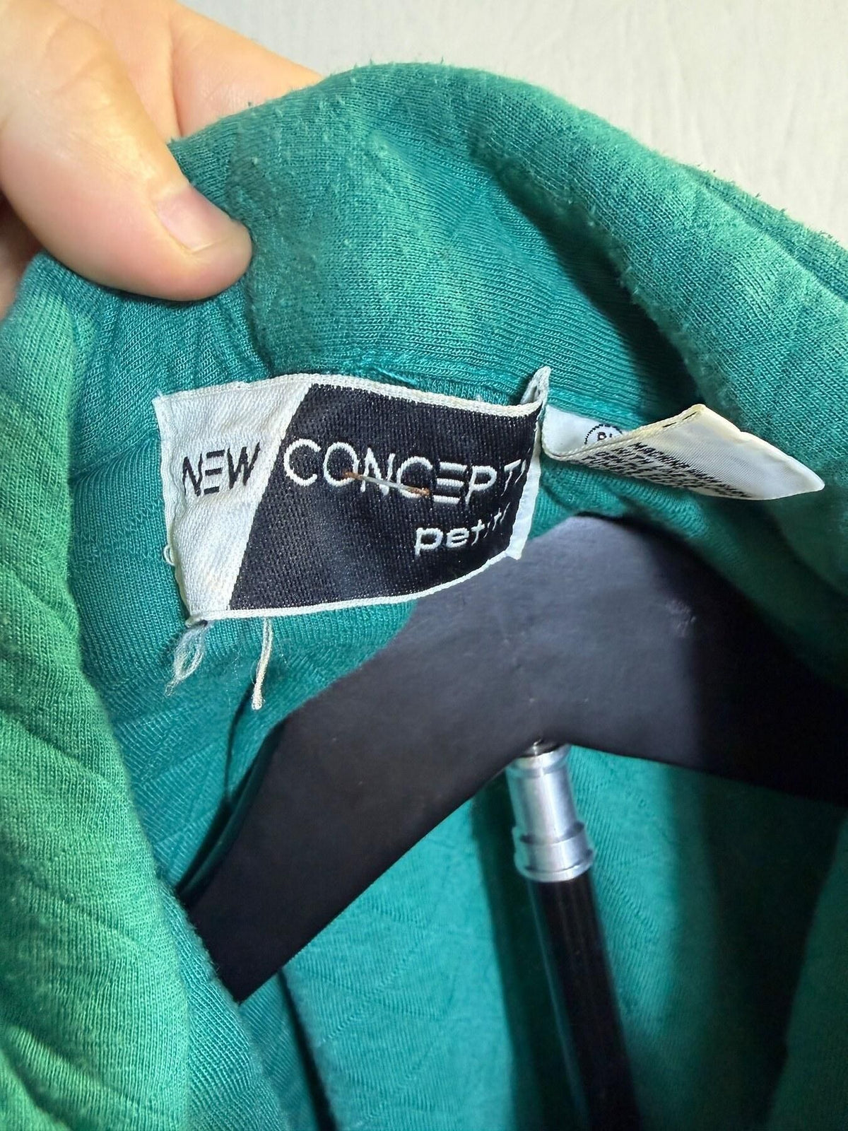 Vintage NEW CONCEPTS Petite Teal Quilted Full Zip Jacket PL 12/14 - Wormhole Thrift