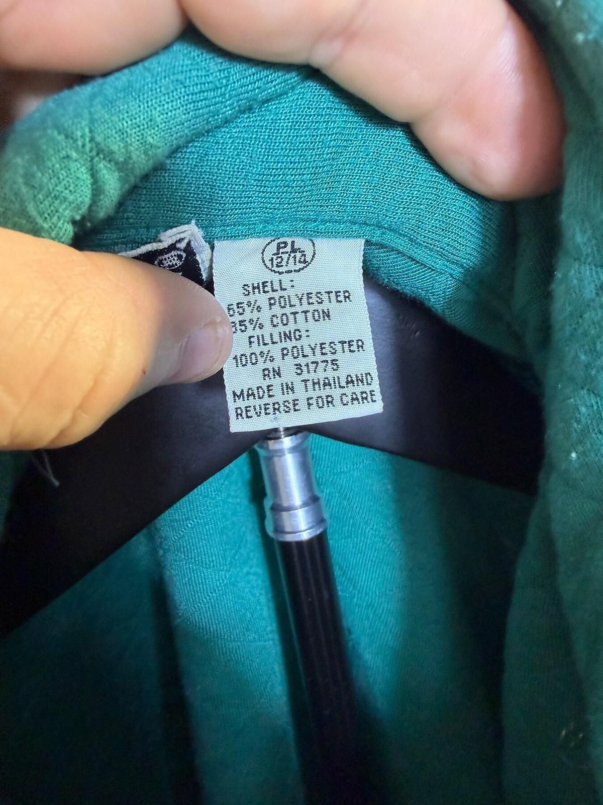 Vintage NEW CONCEPTS Petite Teal Quilted Full Zip Jacket PL 12/14 - Wormhole Thrift