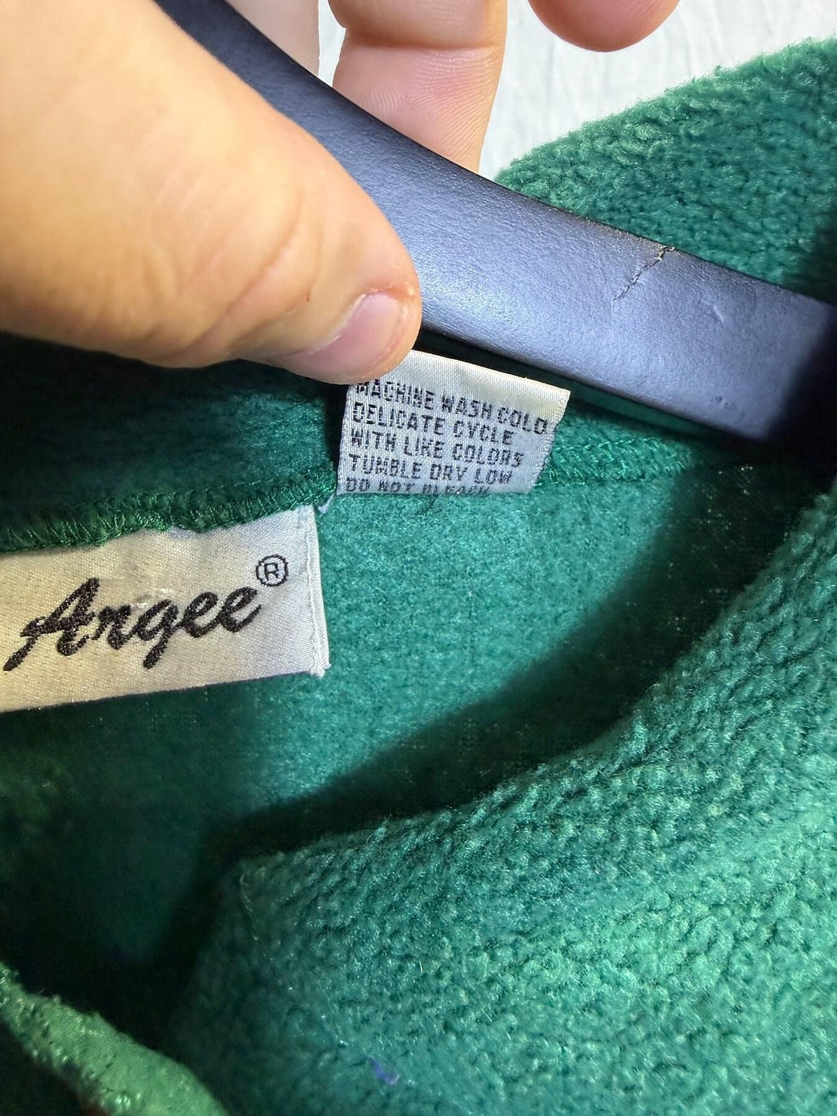 Vintage Argee Green Fleece Button-Up Shirt Jacket Size M - Wormhole Thrift