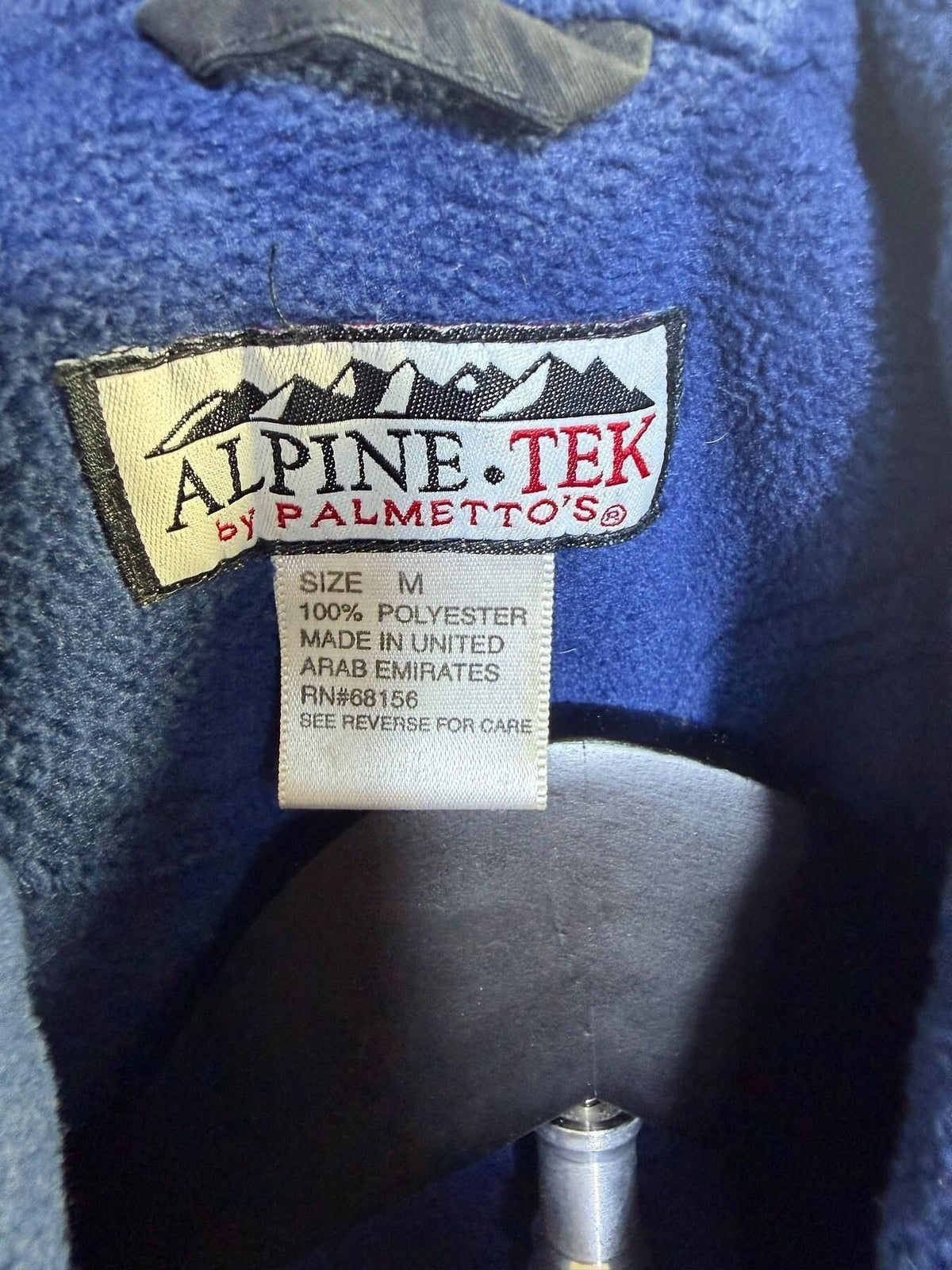 Vintage Alpine.Tek by Palmetto's Men's M Blue Full Zip Fleece Jacket - Wormhole Thrift
