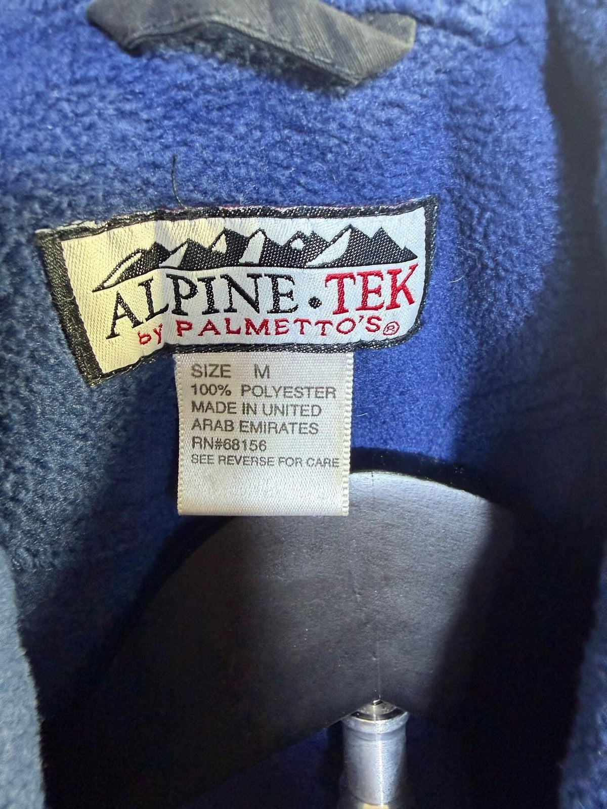 Vintage Alpine.Tek by Palmetto's Men's M Blue Full Zip Fleece Jacket - Wormhole Thrift