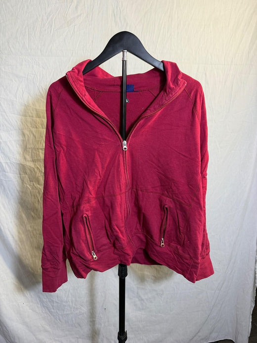 b.u.m. equipment Plus 1X Full Zip Sweatshirt Jacket Magenta - Wormhole Thrift