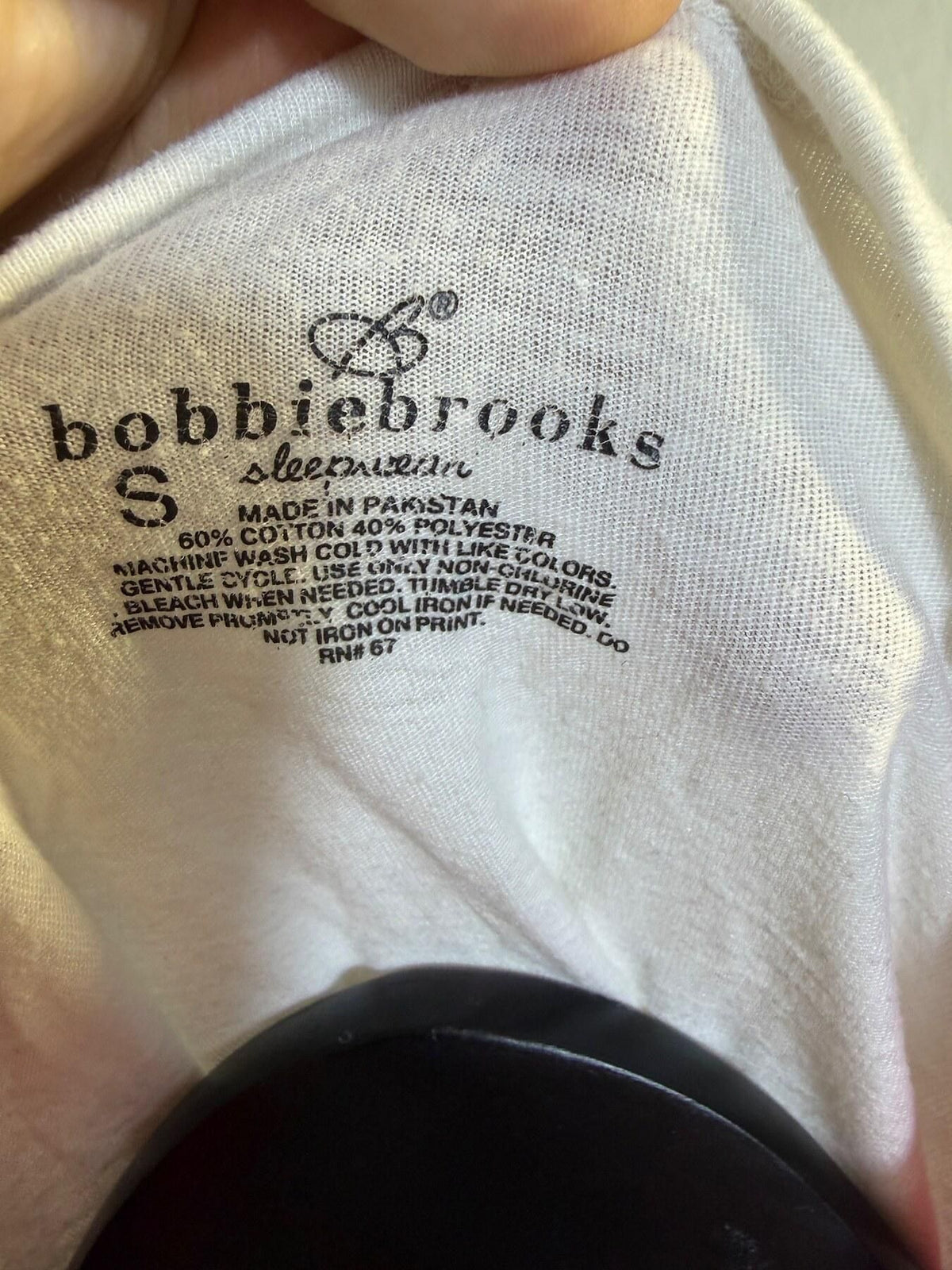 Bobbie Brooks Women's S LOVE Raglan Sleepwear Top Pink White - Wormhole Thrift