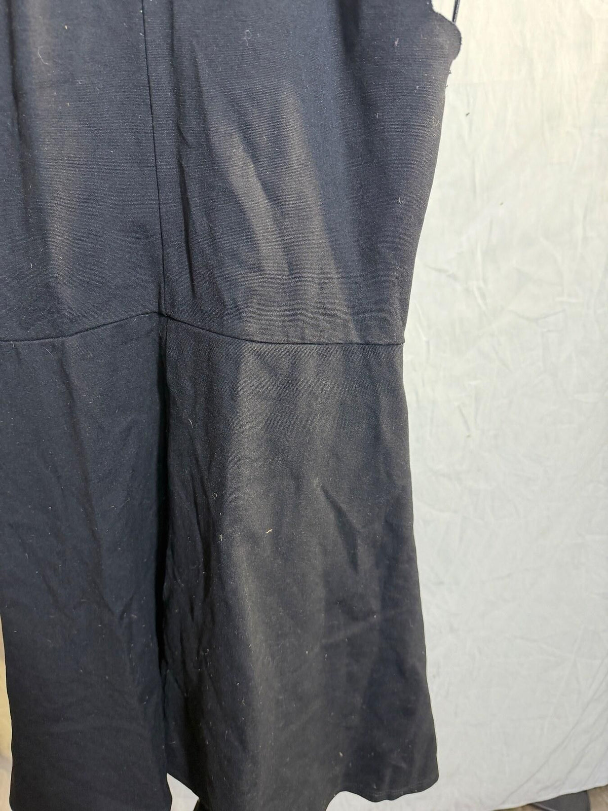 Nine Britton Black Scalloped Neck Peplum Cami Top Size L - Wormhole Thrift