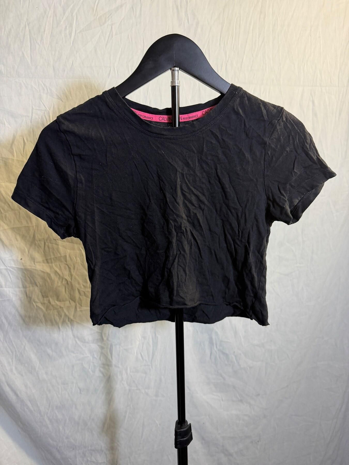 Calvin Klein Performance Black Crop Top T-Shirt Women's Size S - Wormhole Thrift