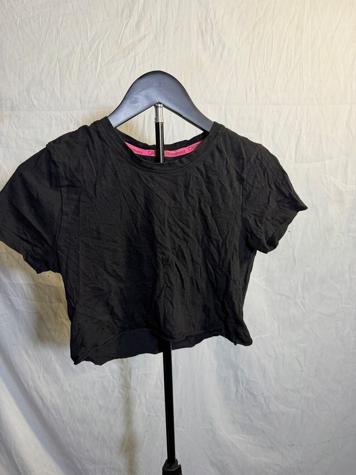 Calvin Klein Performance Black Crop Top T-Shirt Women's Size S - Wormhole Thrift