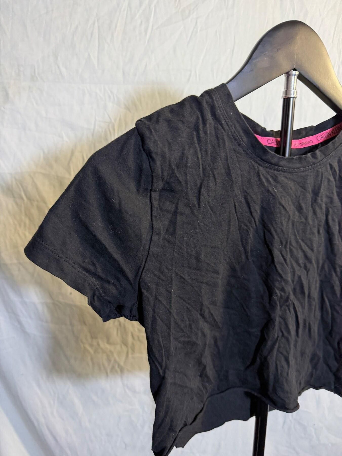 Calvin Klein Performance Black Crop Top T-Shirt Women's Size S - Wormhole Thrift