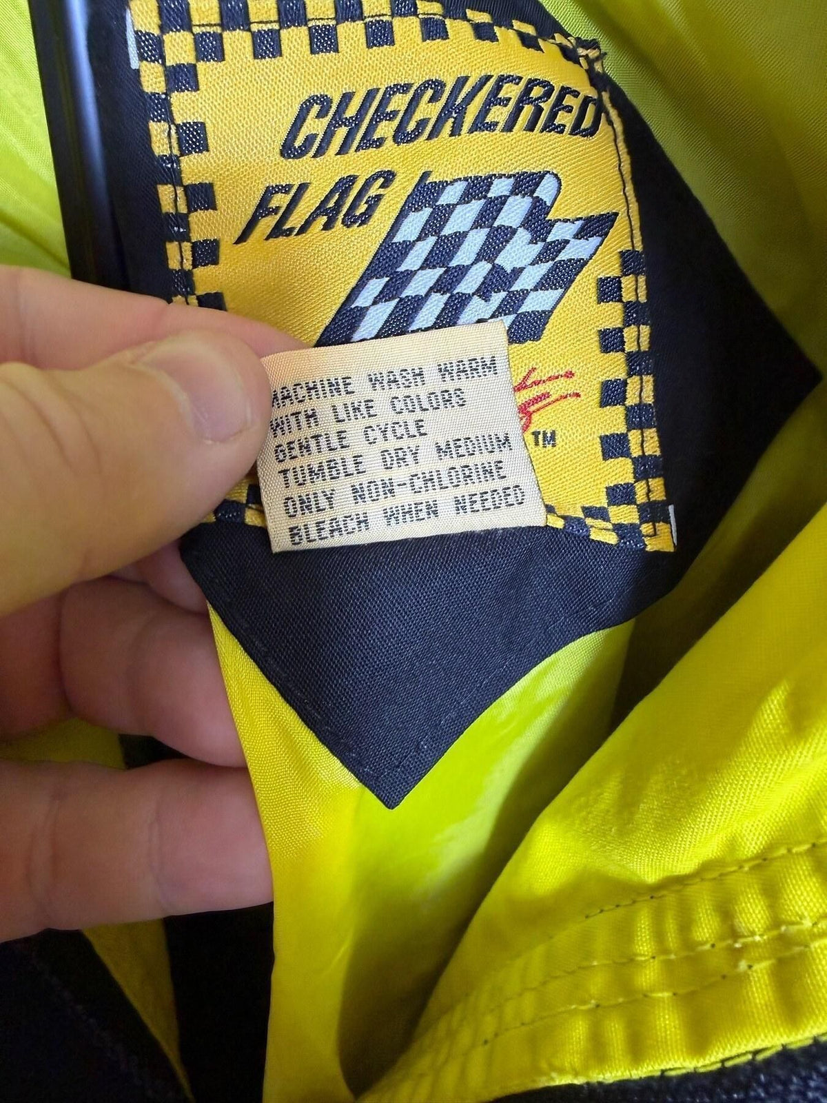Vintage Miller Genuine Draft NASCAR Racing Jacket Checkered Flag M - Wormhole Thrift