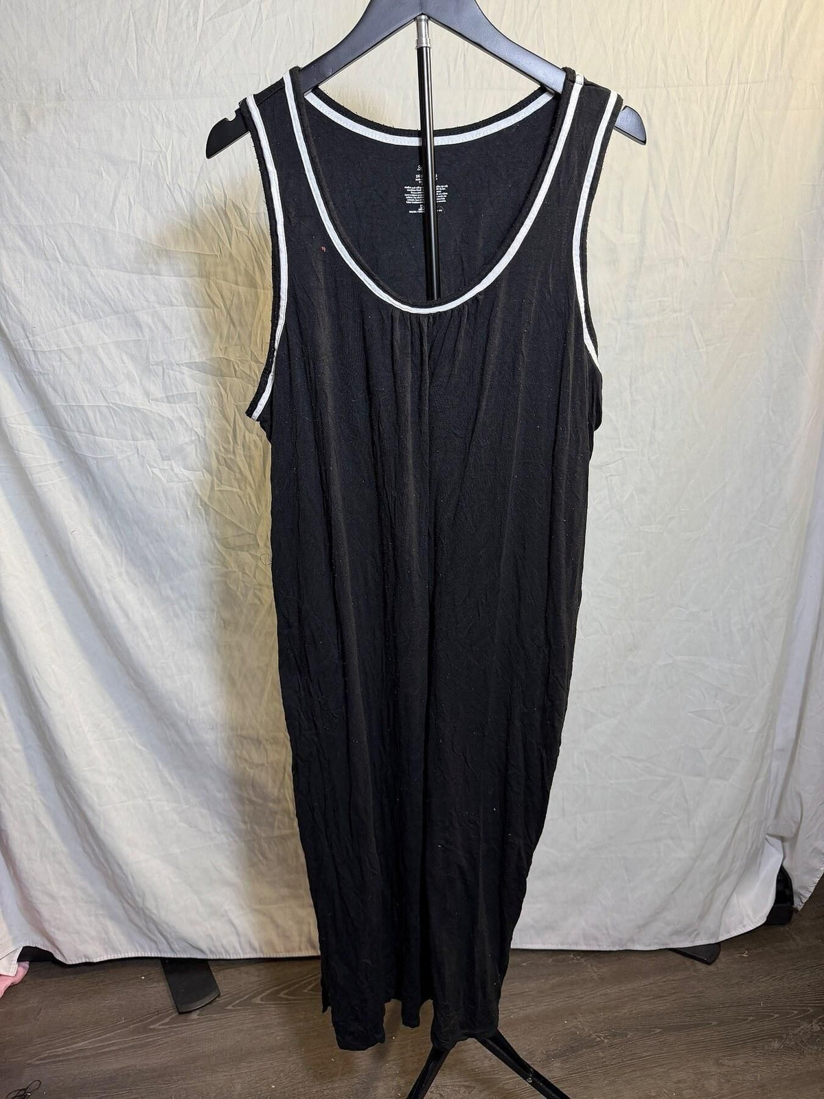Secret Treasures Women's 2X Black Tank Nightgown Sleep Dress ST02605GC - Wormhole Thrift