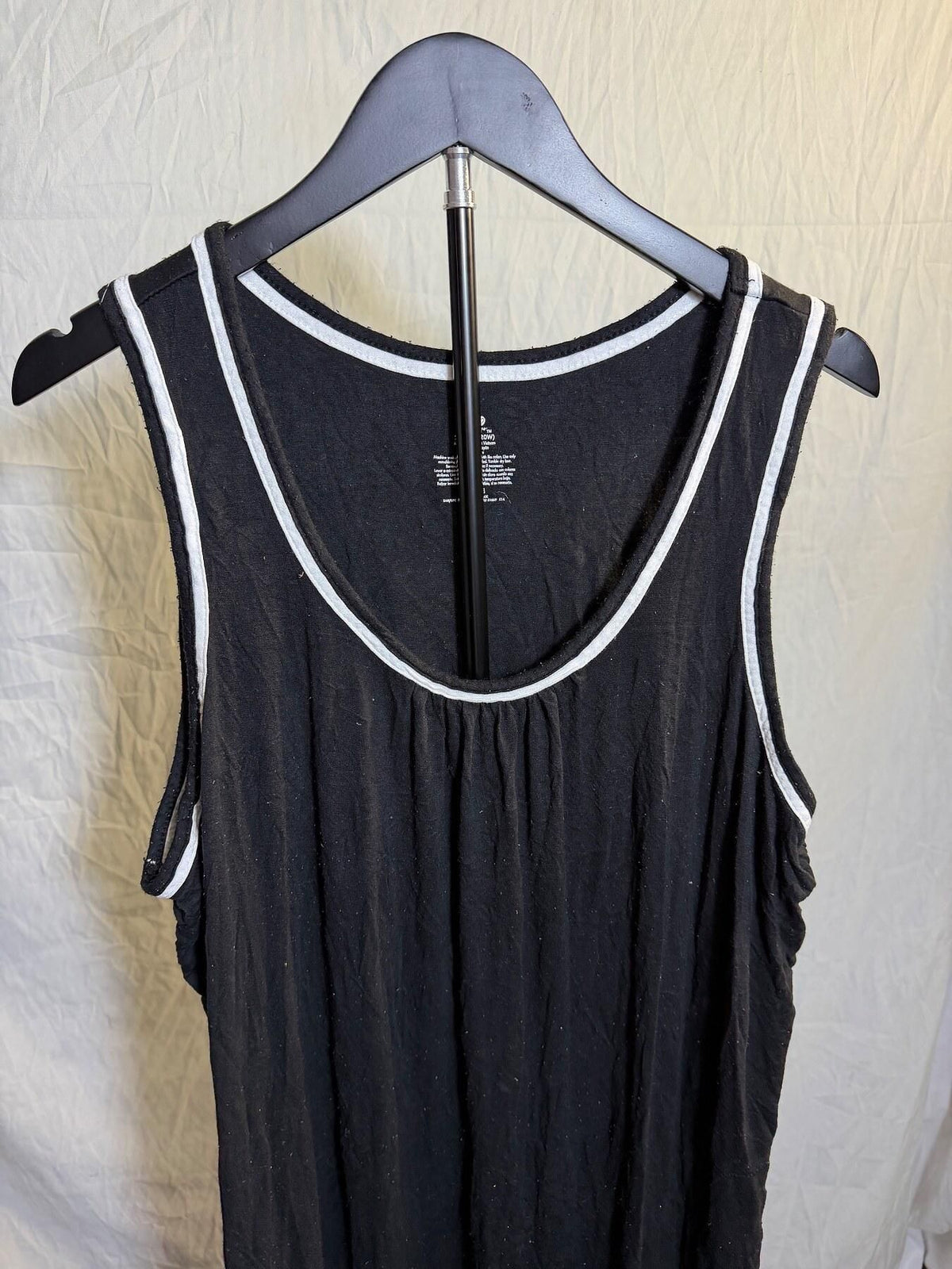 Secret Treasures Women's 2X Black Tank Nightgown Sleep Dress ST02605GC - Wormhole Thrift