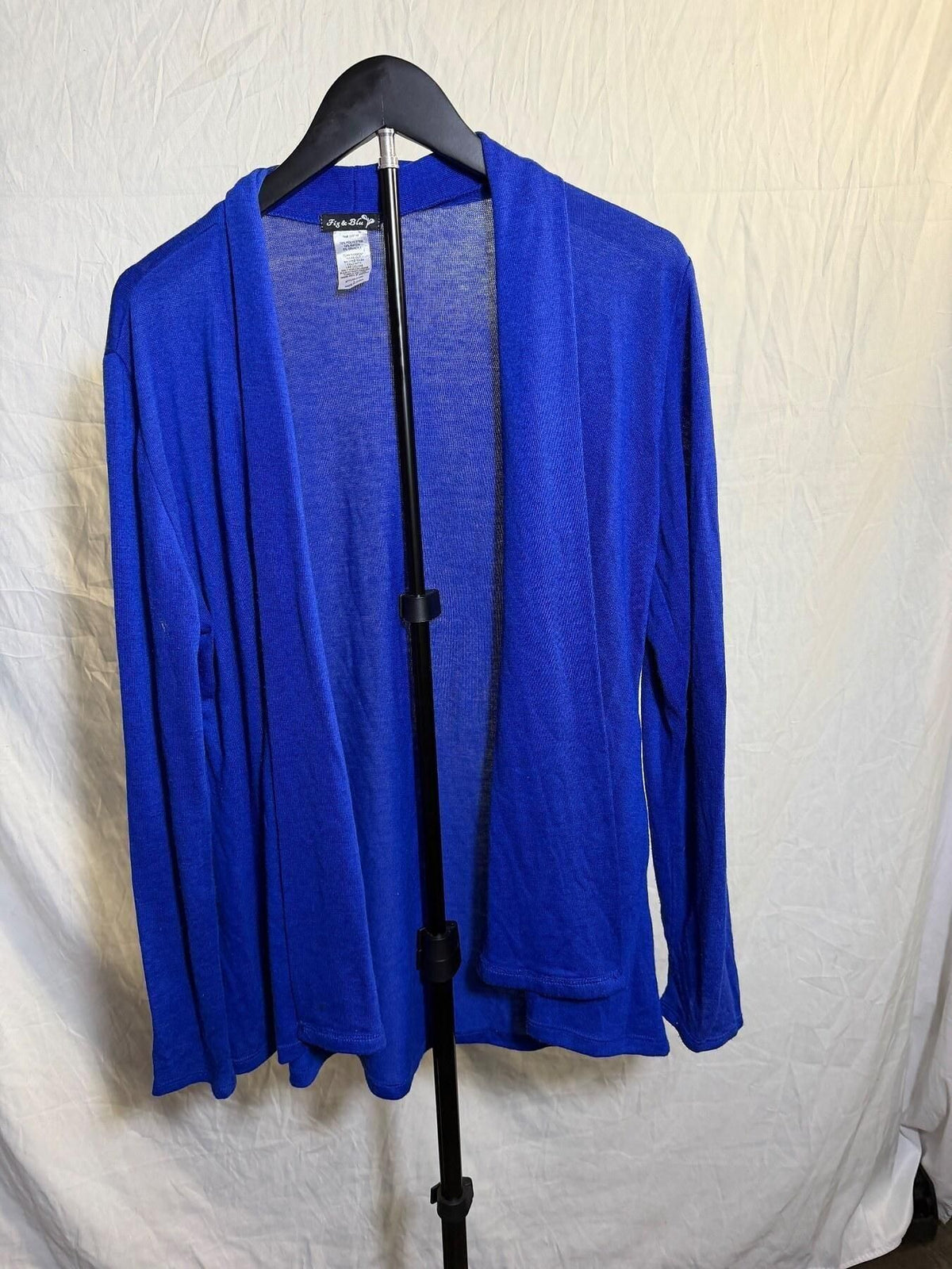Fig & Blu Women's Royal Blue Open Front Cardigan Shrug Size L - Wormhole Thrift