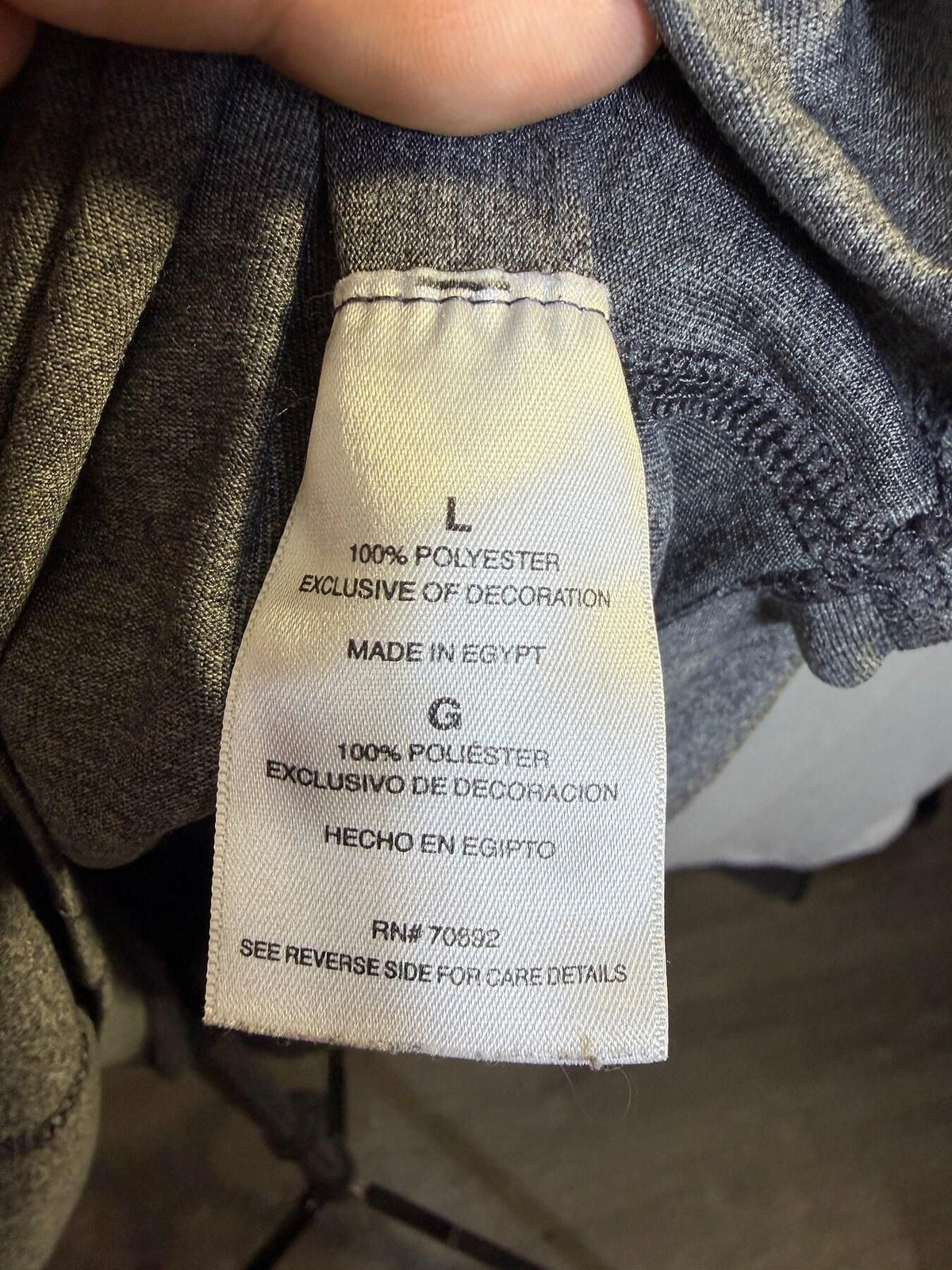 UPRO Men's Large Grey Performance Athletic T-Shirt - Wormhole Thrift