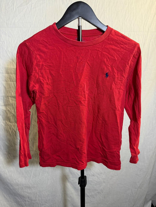 Polo Ralph Lauren Boys' Red Long Sleeve T-Shirt Size M (10-12) - Wormhole Thrift