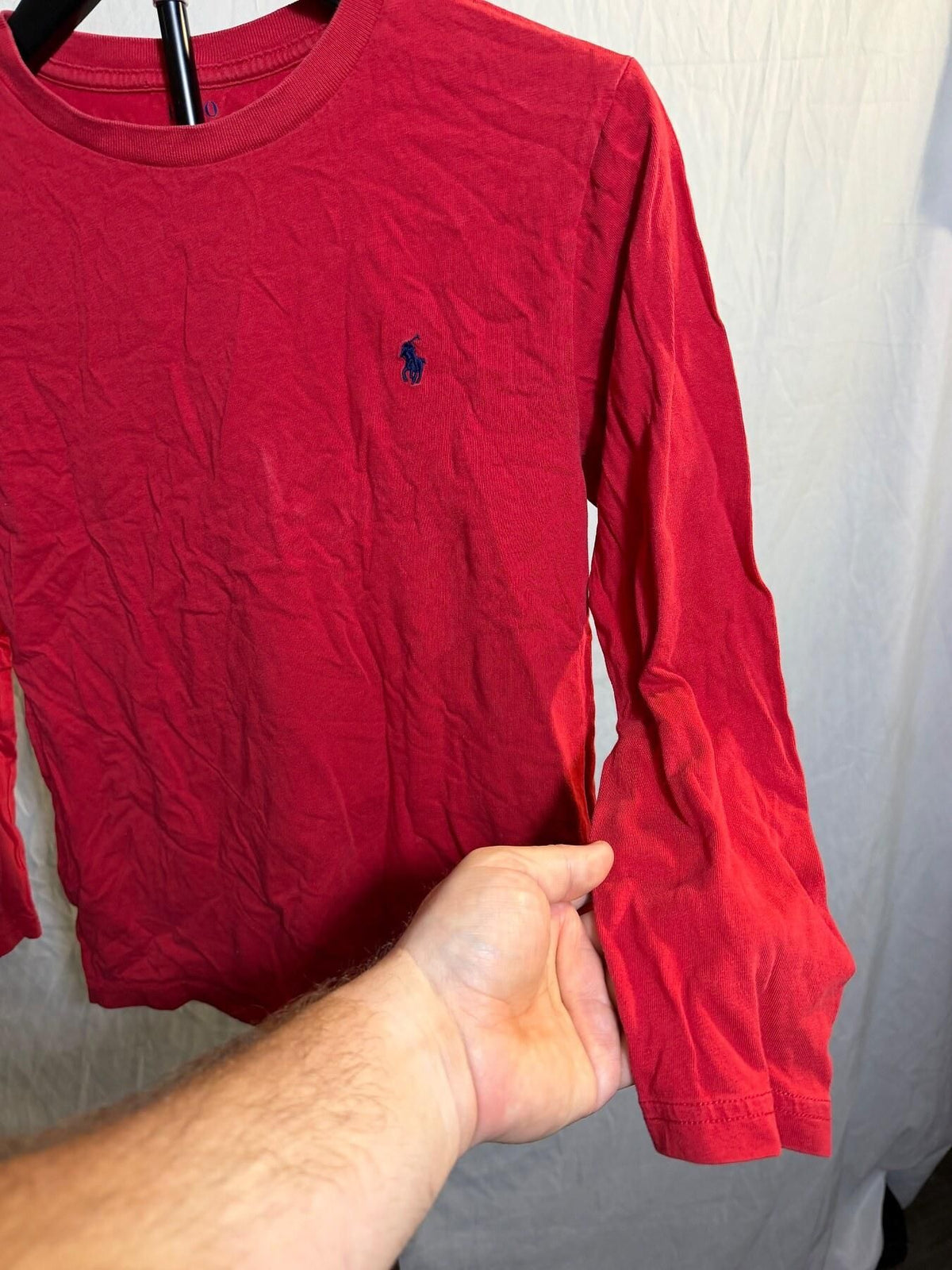Polo Ralph Lauren Boys' Red Long Sleeve T-Shirt Size M (10-12) - Wormhole Thrift