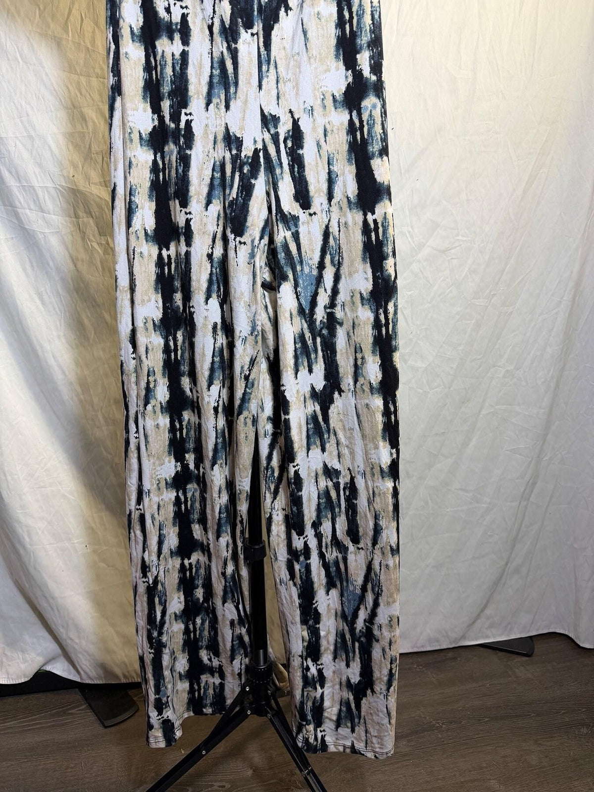 Minette Women's Large Off Shoulder Tie Dye Ruffle Wide Leg Jumpsuit - Wormhole Thrift