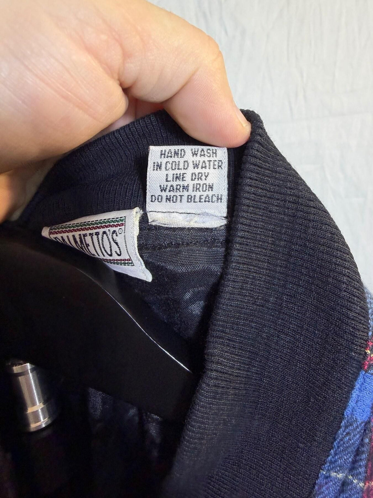 Vintage PALMETTO'S Blue Plaid Bomber Jacket - Men's Size M - Wormhole Thrift