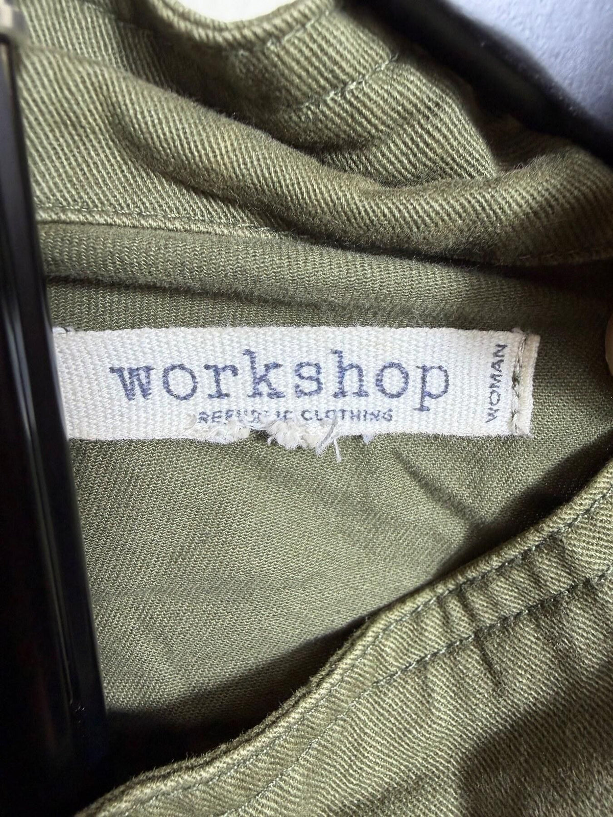 Workshop Republic Clothing Women's Olive Green Utility Anorak Jacket - Wormhole Thrift