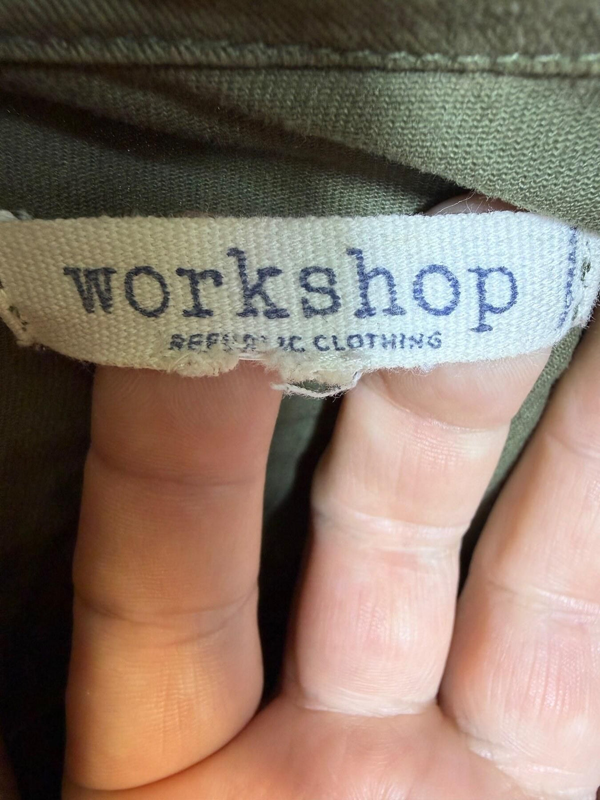 Workshop Republic Clothing Women's Olive Green Utility Anorak Jacket - Wormhole Thrift