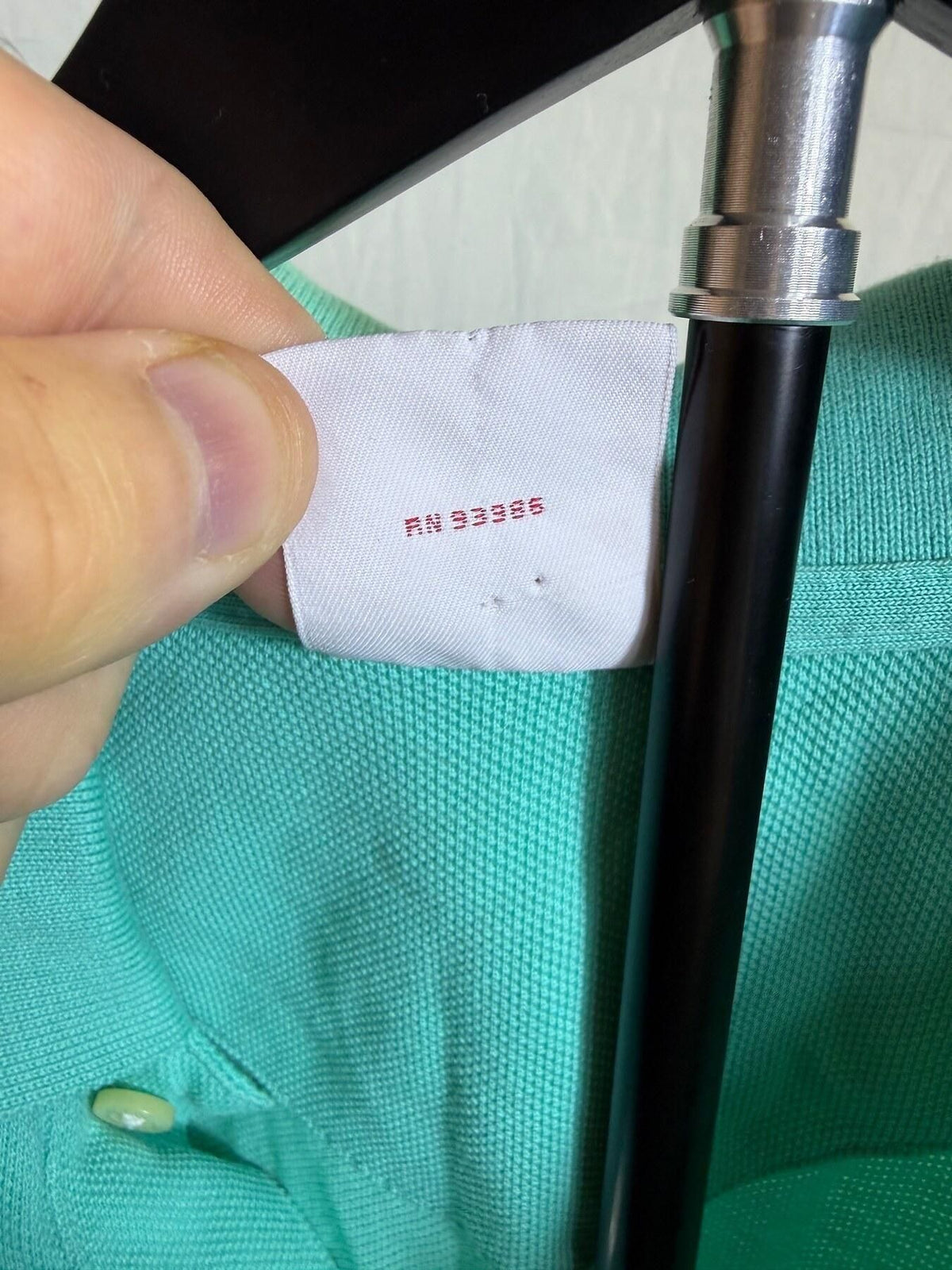 Brooks Brothers Men's L Teal Performance Polo Shirt Stylized Flag Logo - Wormhole Thrift