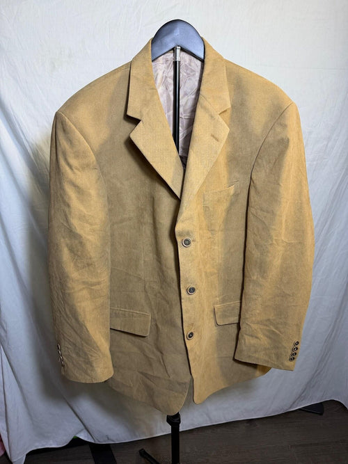 Andrew Fezza Tan Suede Sport Coat Blazer Men's 42R - Wormhole Thrift