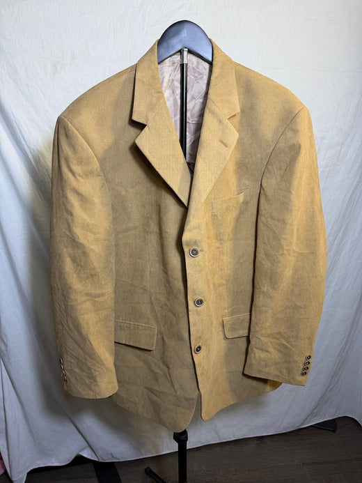 Andrew Fezza Tan Suede Sport Coat Blazer Men's 42R - Wormhole Thrift