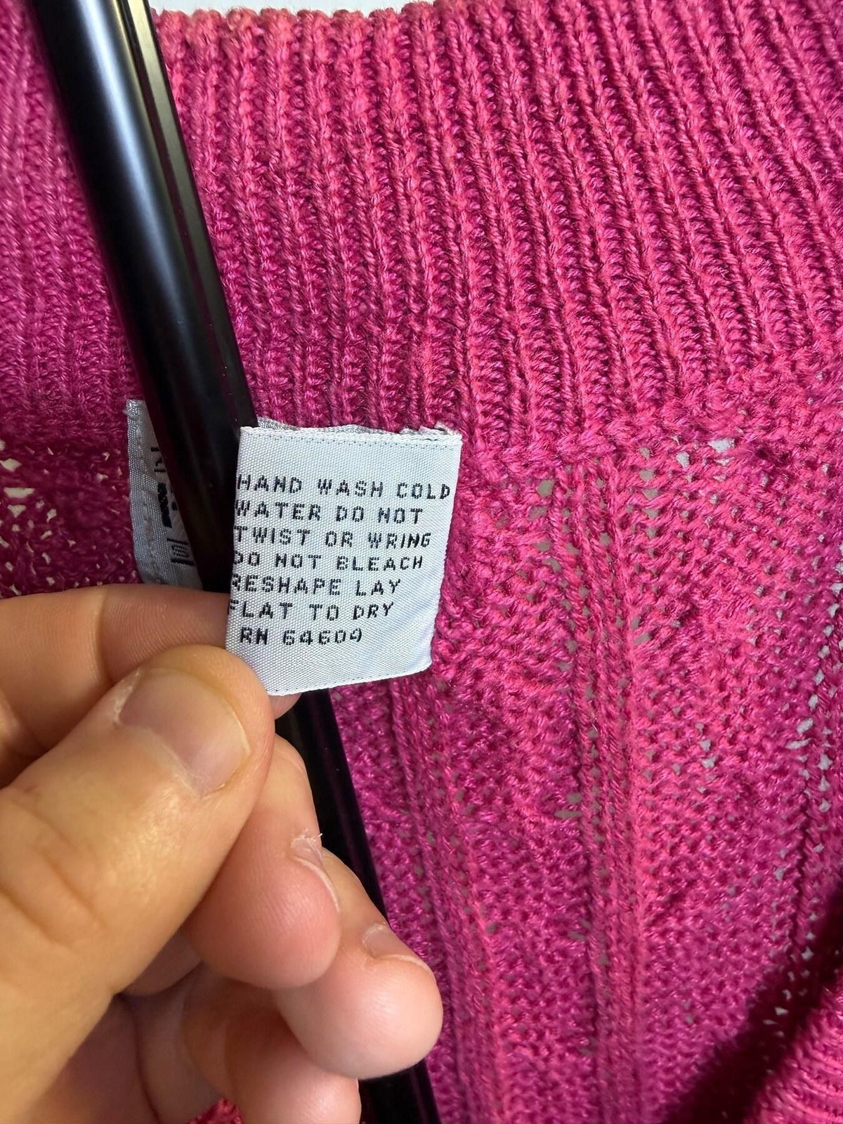 Vintage Forenza Sportwear Pink Cable Knit V-Neck Sweater Vest S - Wormhole Thrift