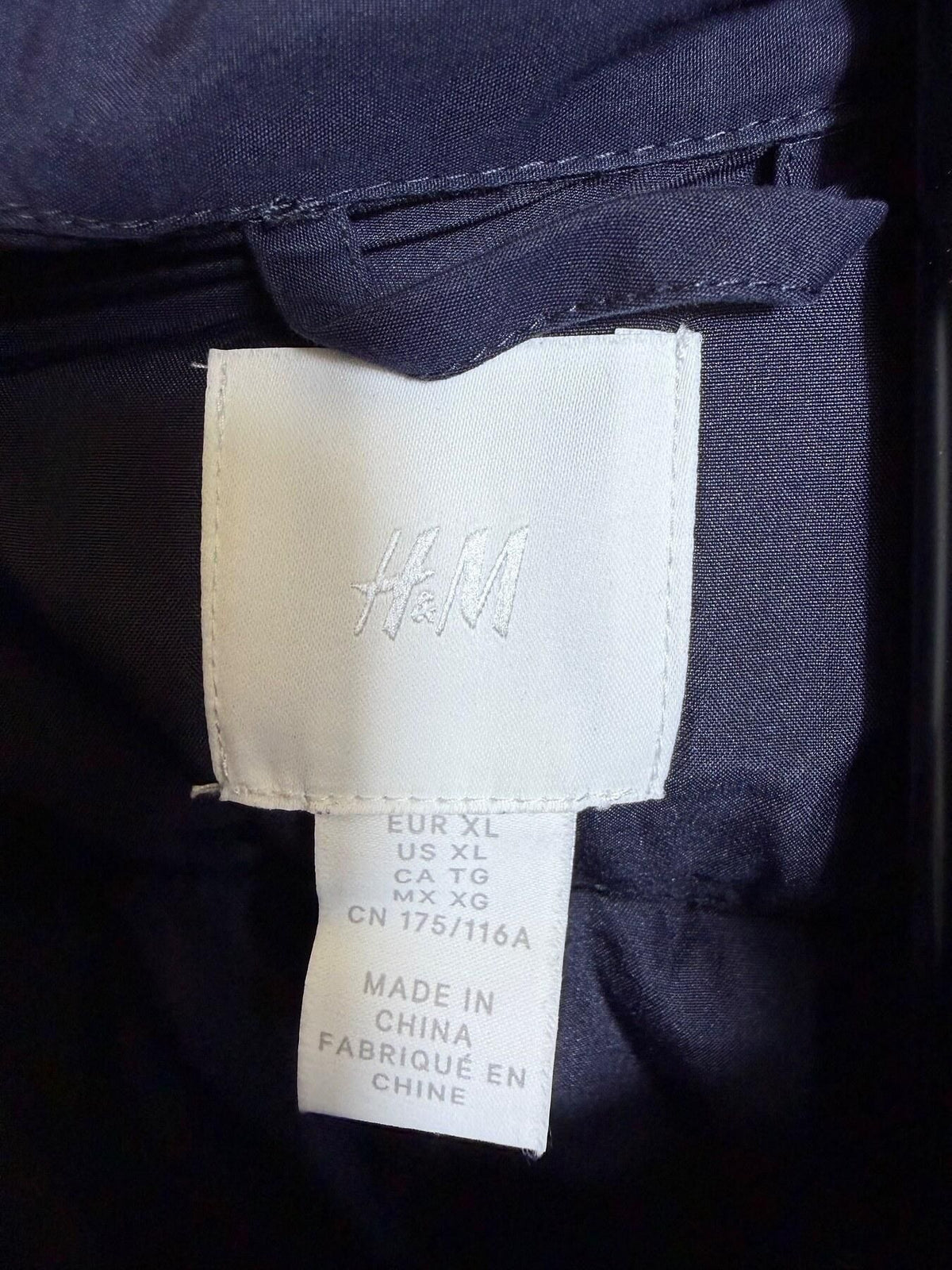 H&M UCLA Navy Blue Puffer Vest Jacket Men's XL Collegiate - Wormhole Thrift