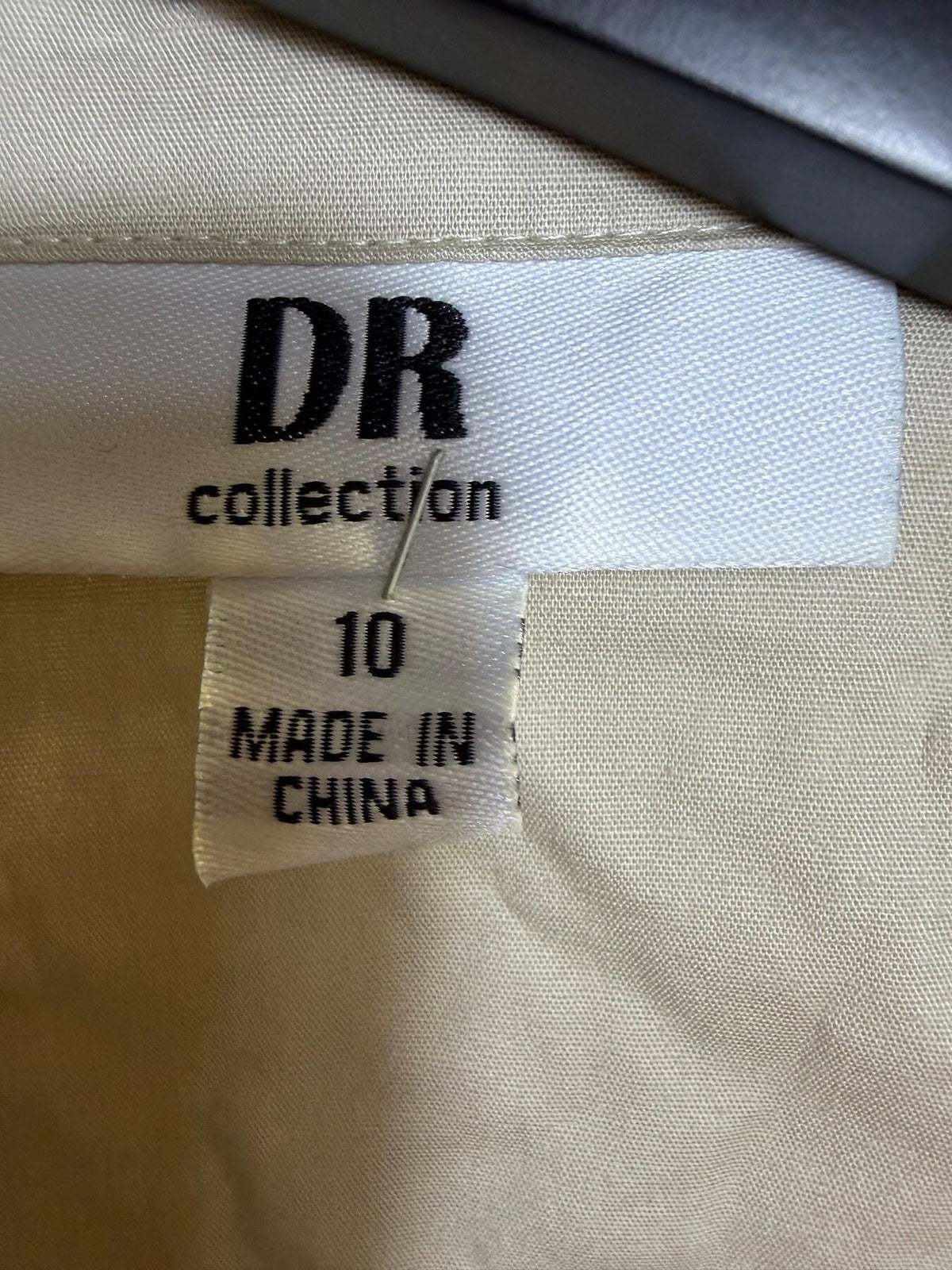 DR Collection Women's Tan Cotton Blend Collared Shirtdress Size 10 - Wormhole Thrift