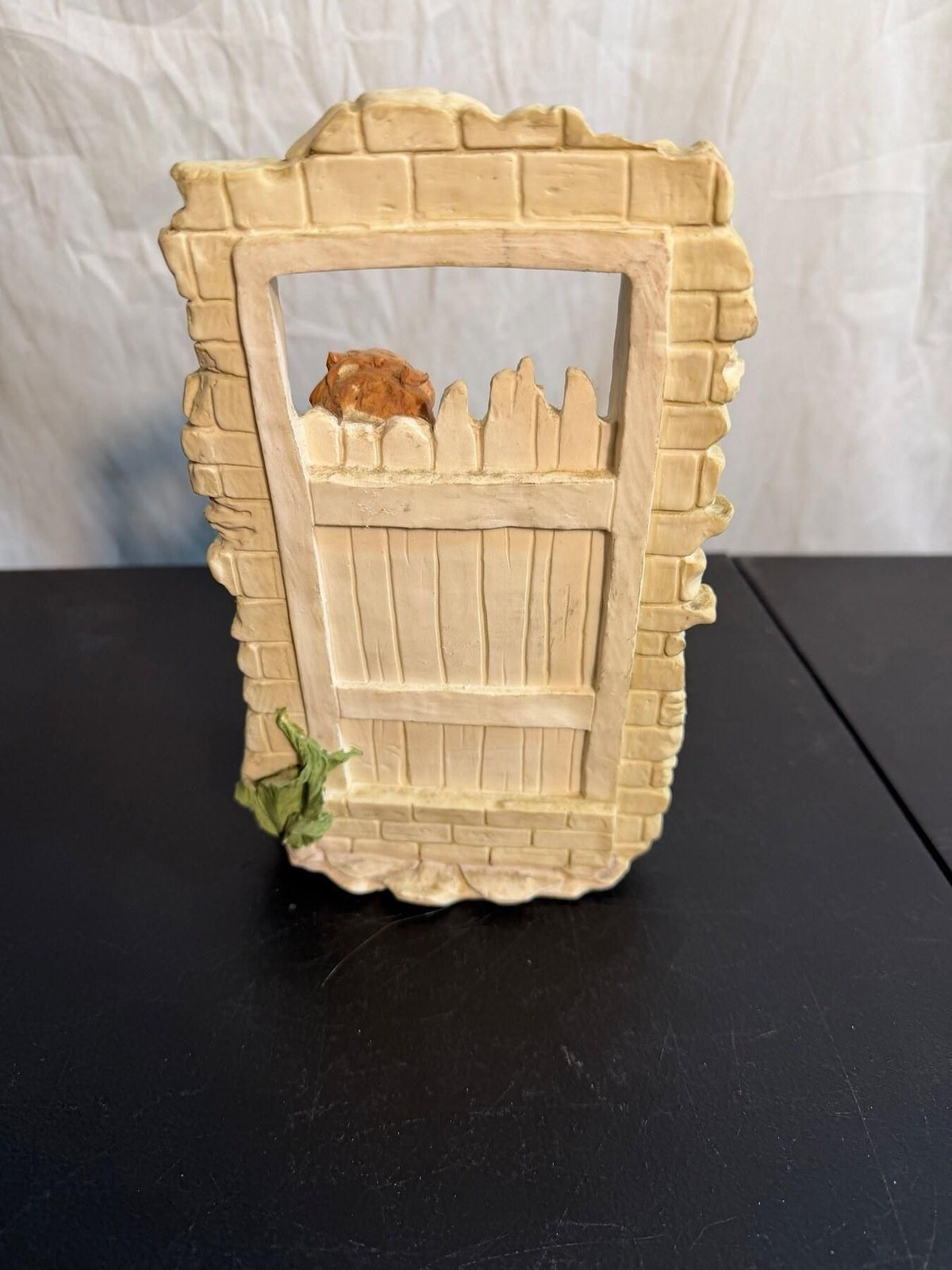 Vintage Children & Cats Doorway Resin Figurine Statue 8" Tall - Wormhole Thrift