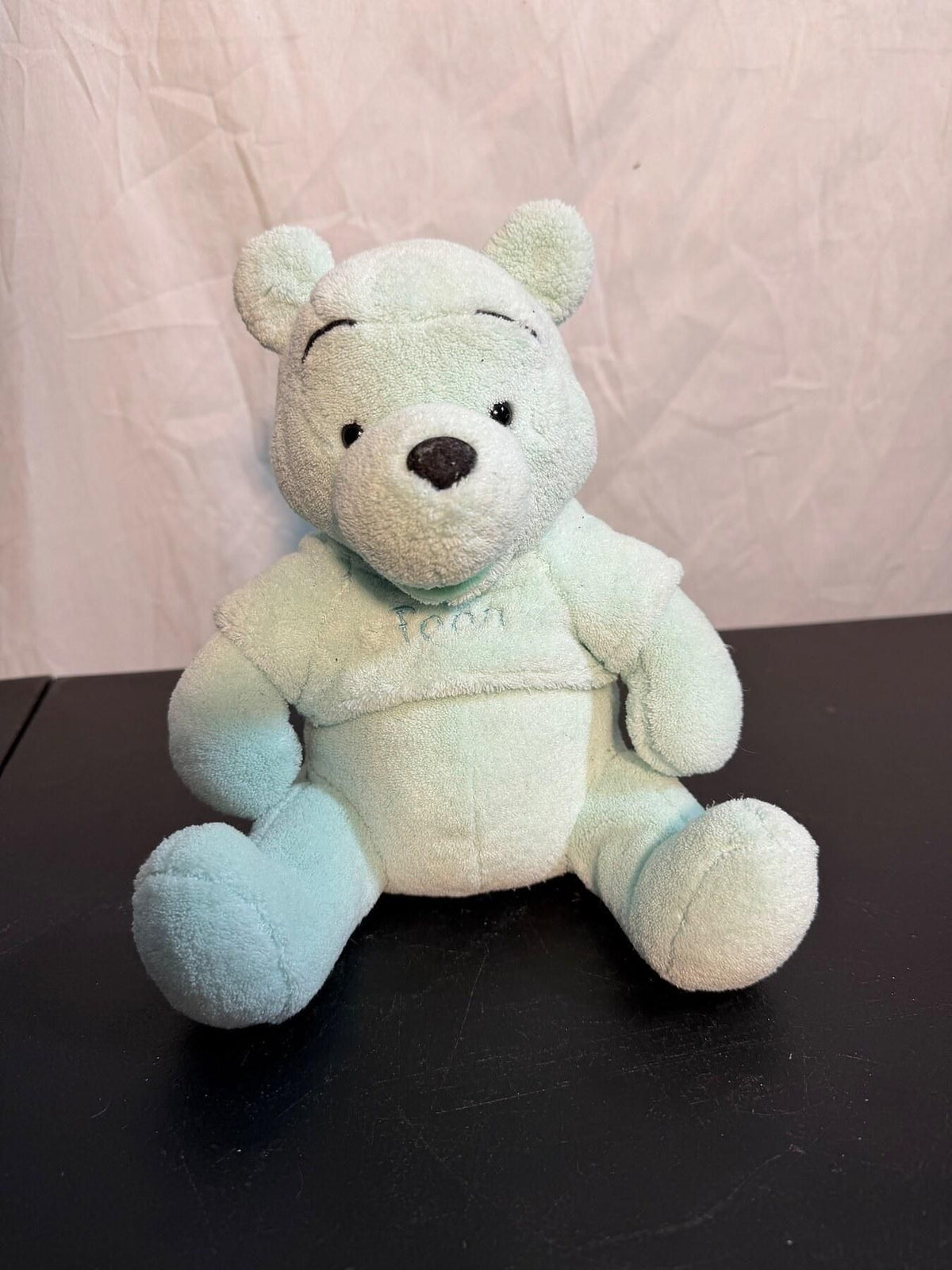 Vintage Disney Store Spring Lagoon Winnie the Pooh Plush Toy 9" Aqua - Wormhole Thrift