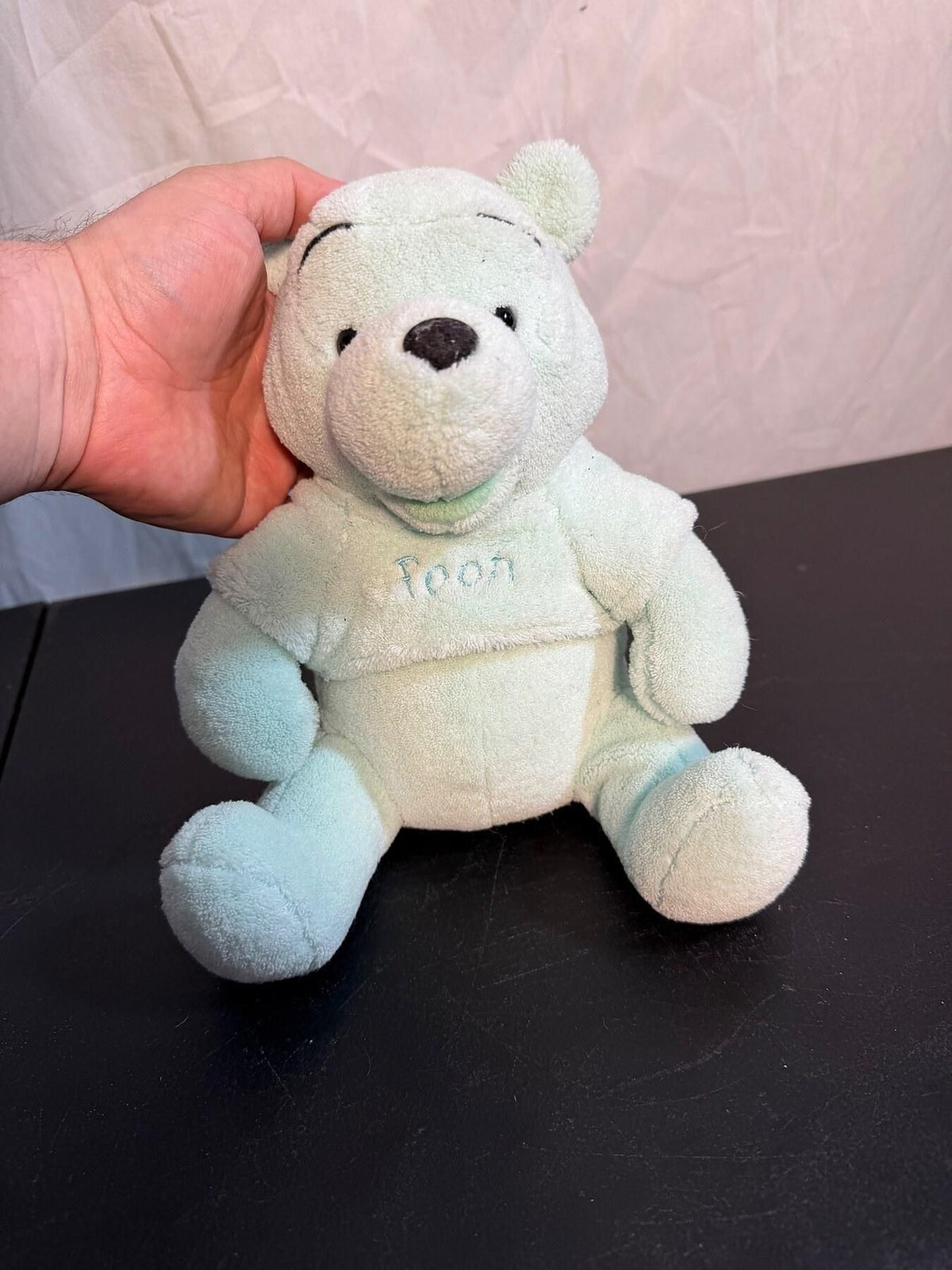 Vintage Disney Store Spring Lagoon Winnie the Pooh Plush Toy 9" Aqua - Wormhole Thrift