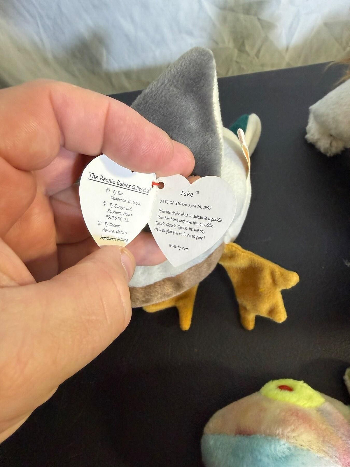 Vintage Ty Beanie Babies Lot of 4: Iggy, Jake, Regal, Slippery - Wormhole Thrift